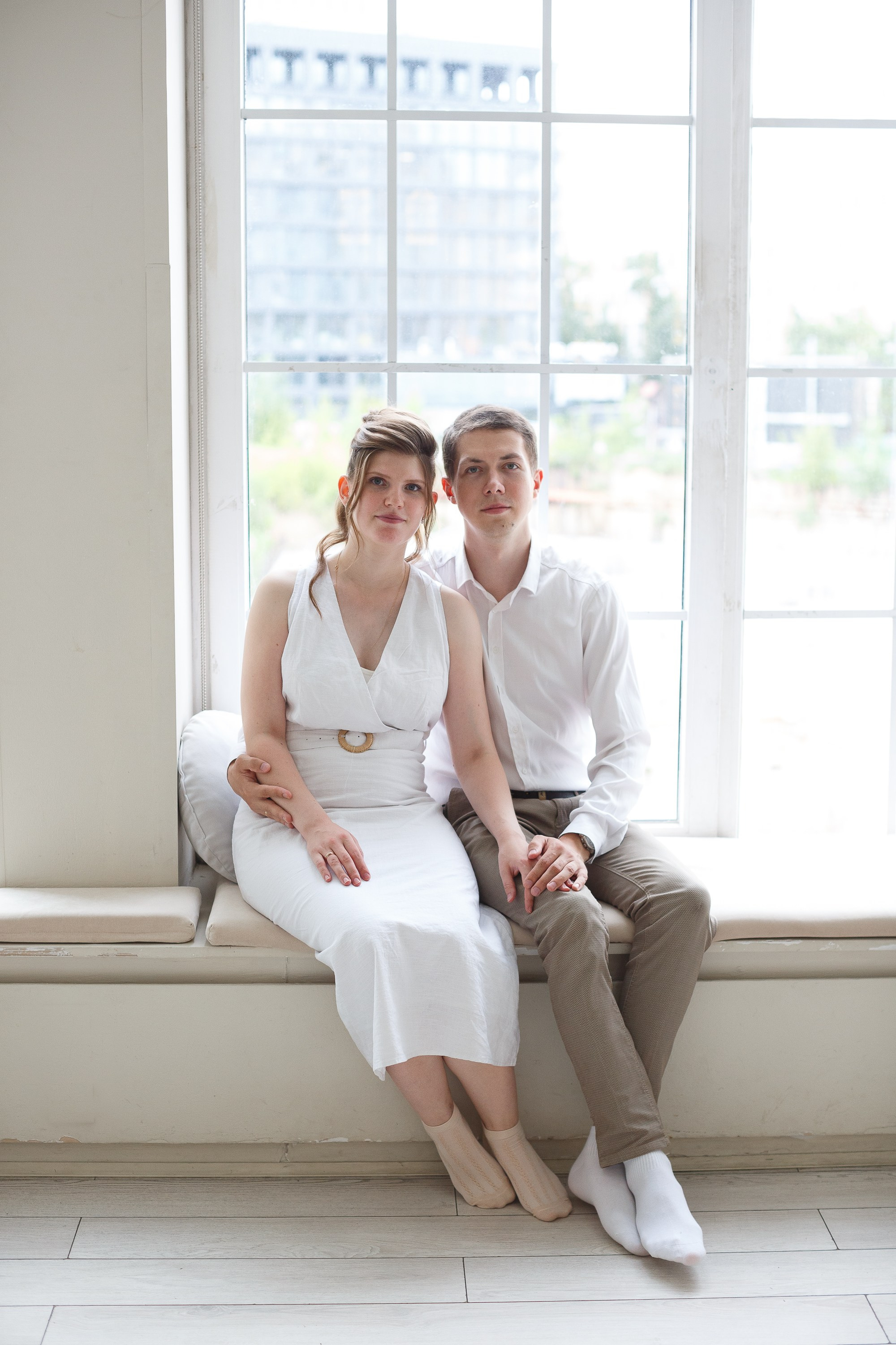 Семейная фотосессия в студии.