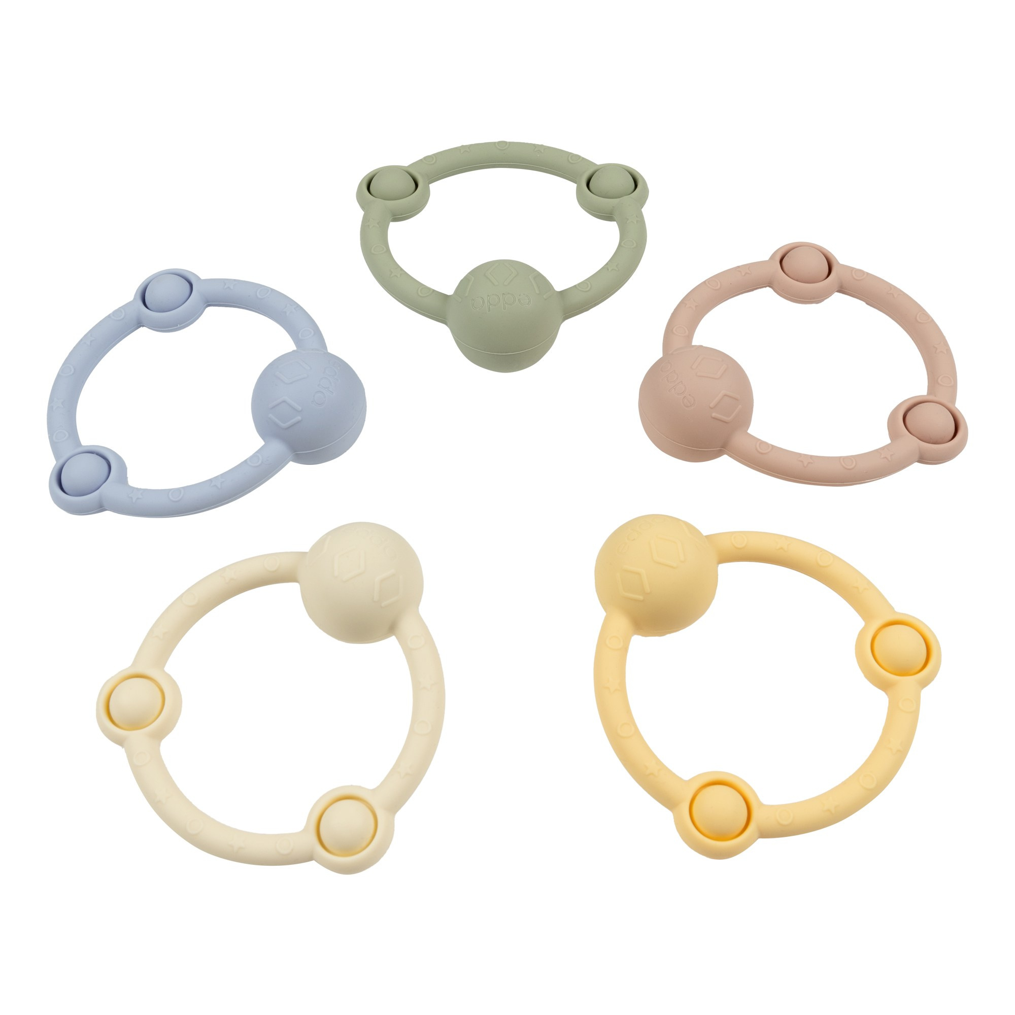 Погремушки 5 цветов желтый розовый зеленый голубой бежевый