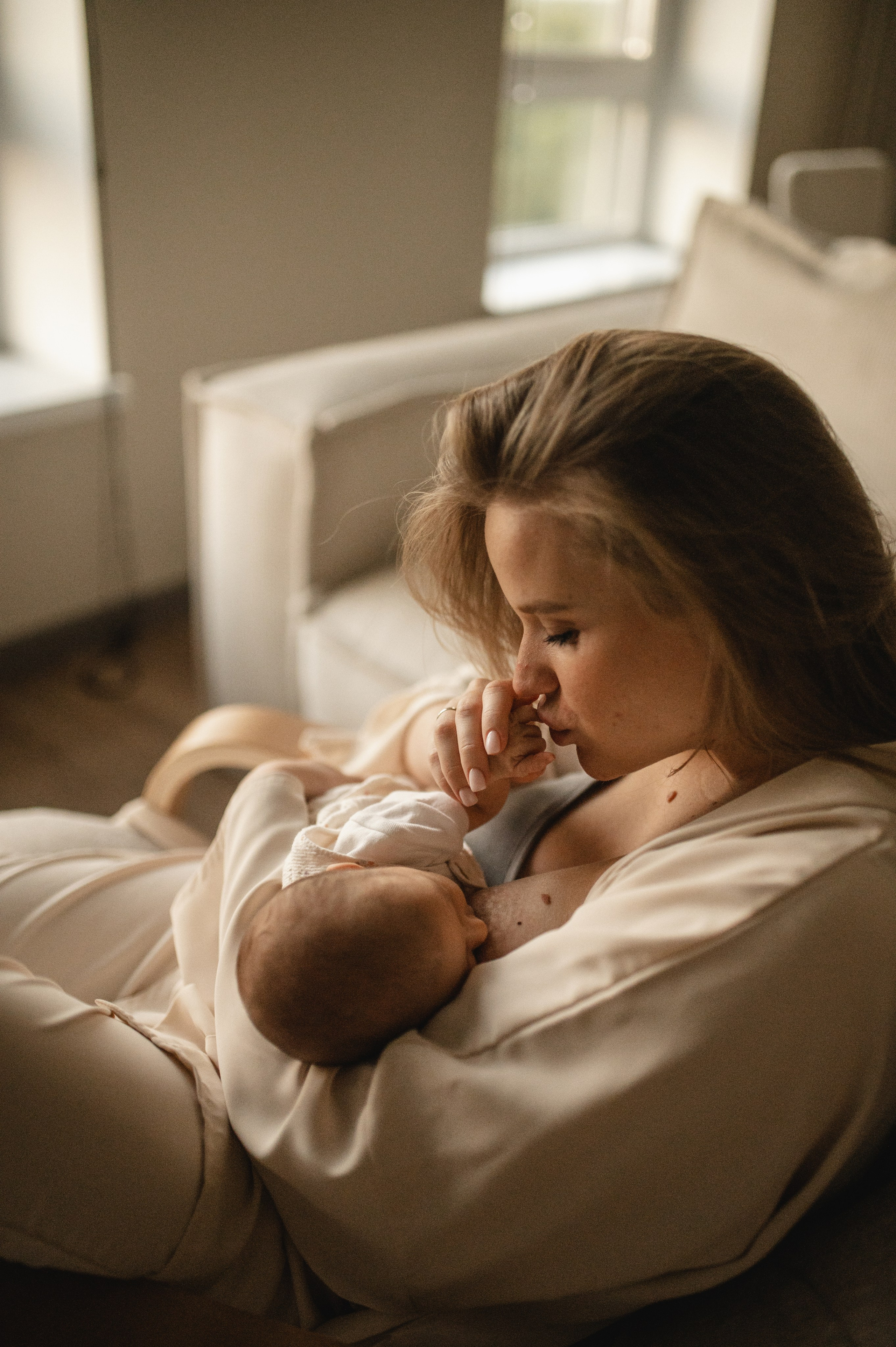 Ньюборн фотосессия в стиле лайфстайл Москва. Семейная фотосессия Бутово Москва фотограф Алина Морщагина