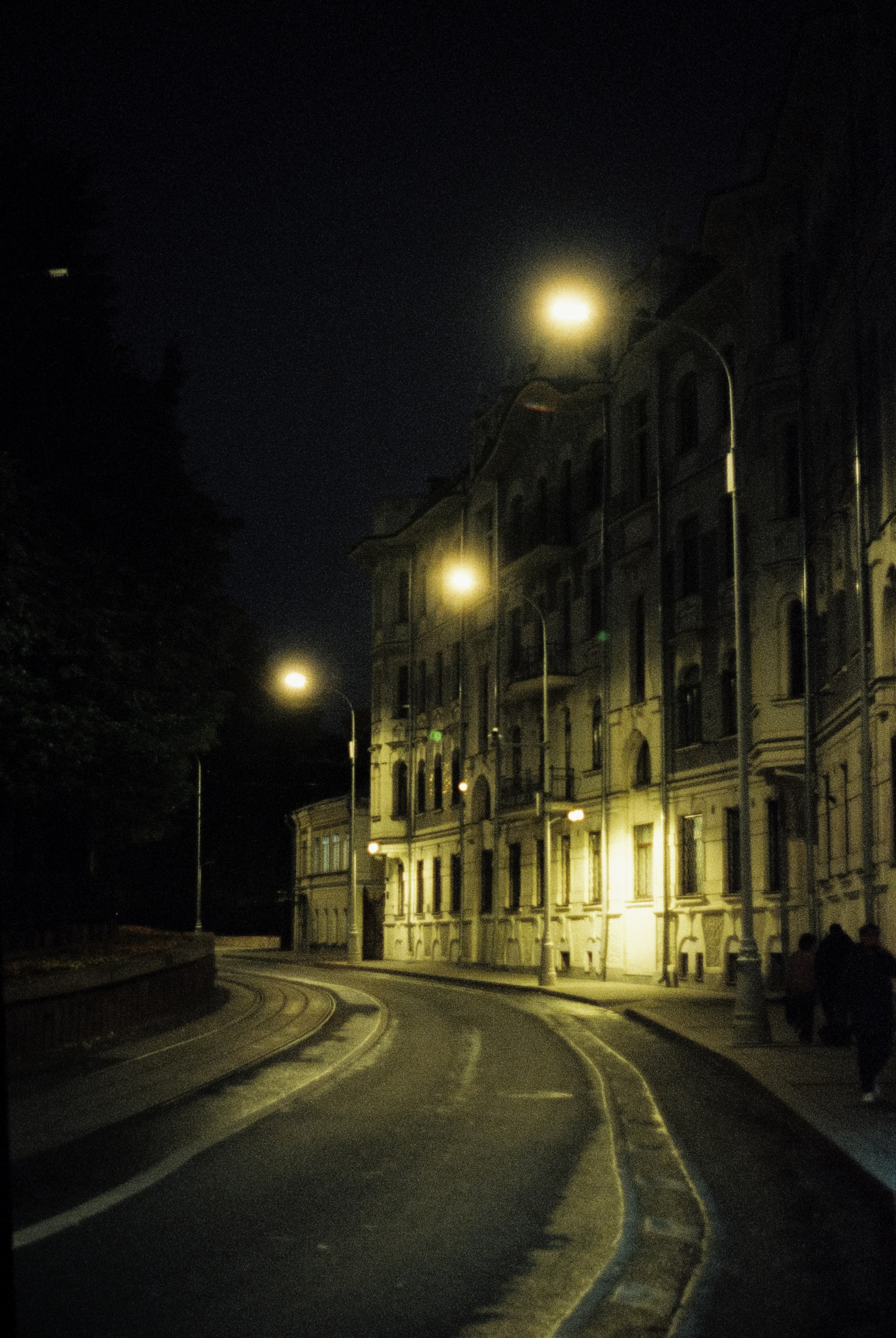 Москва вечером на пленку