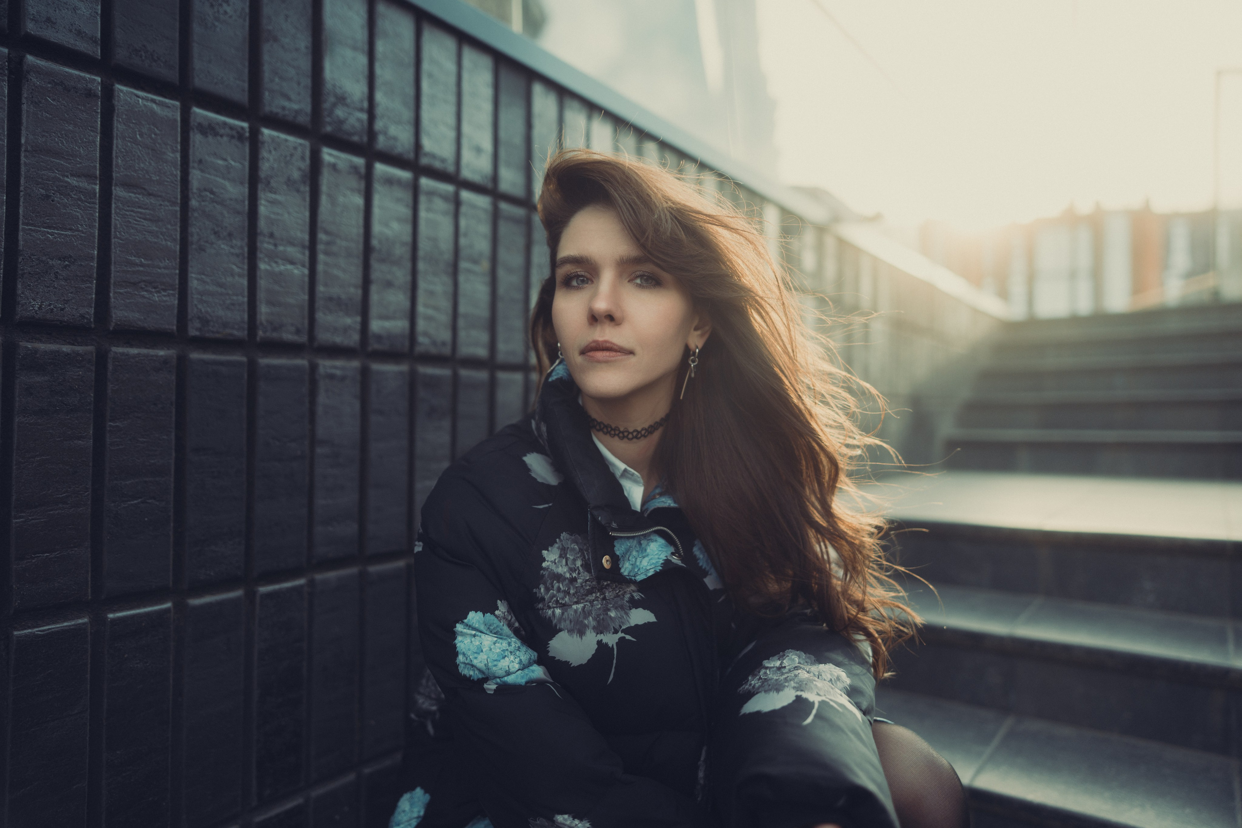 Women’s street photoshoot in the center of Kazan