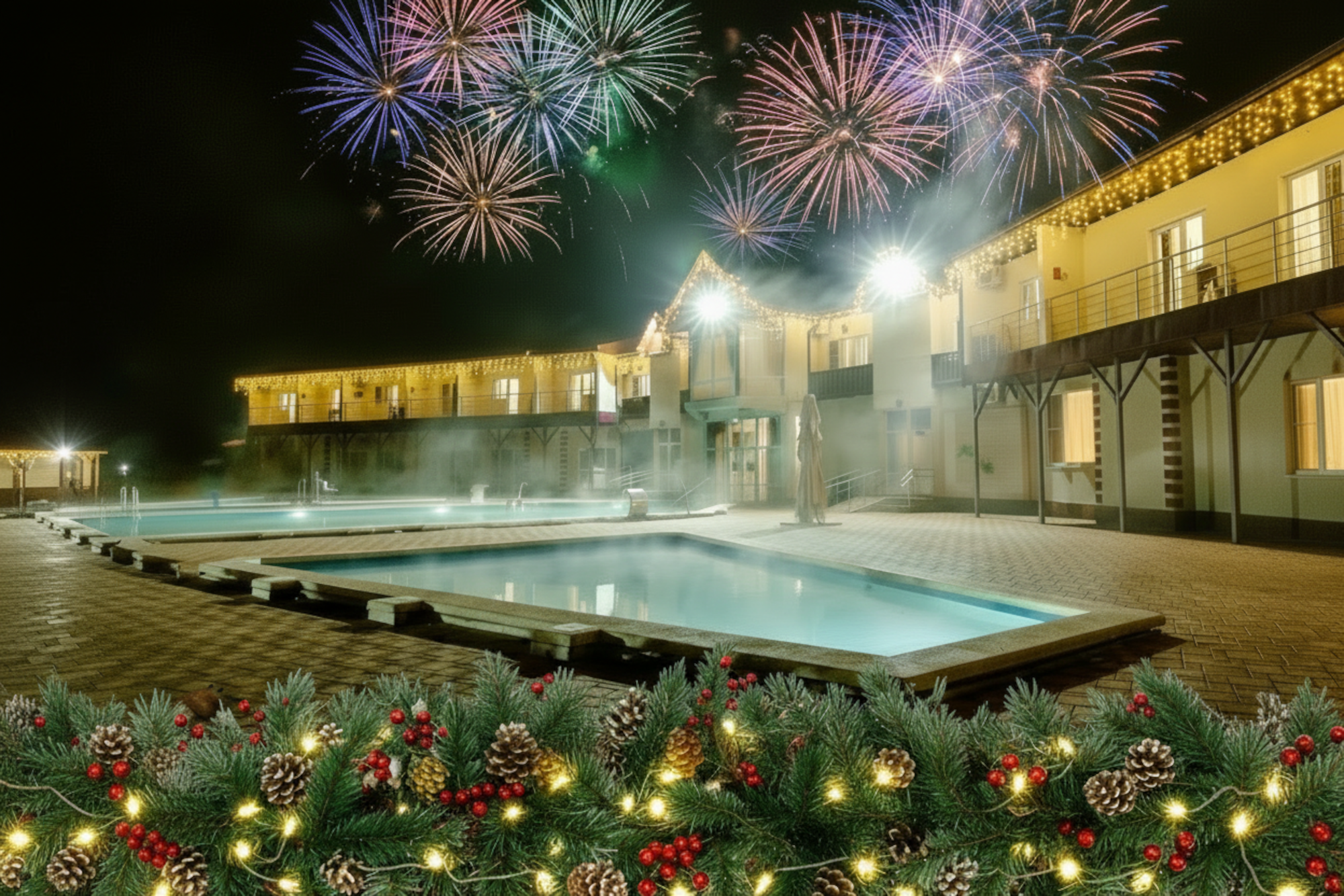 Термальный источник, отель Золотой ключик