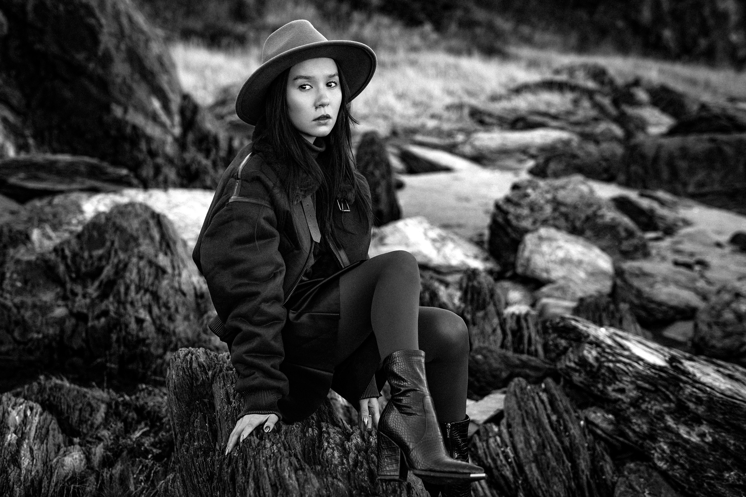 Татьяна в чёрно-белых тонах. Фотограф Андрей Серенков