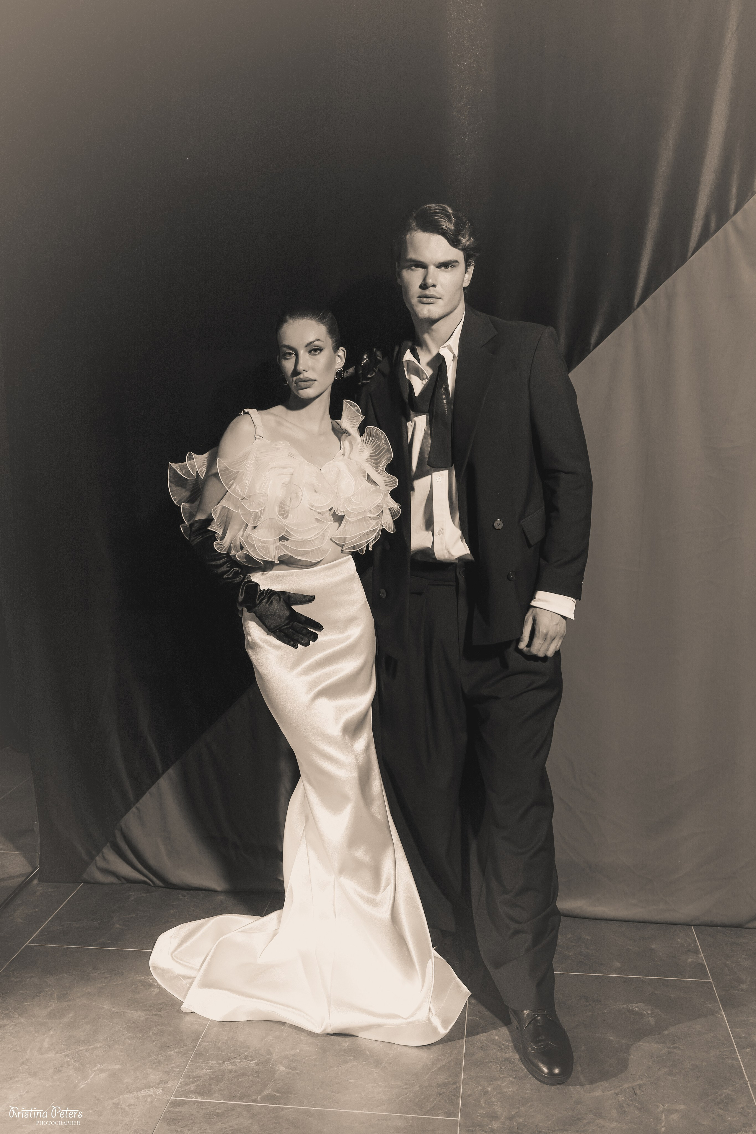 Ретро свадьба черно-белое