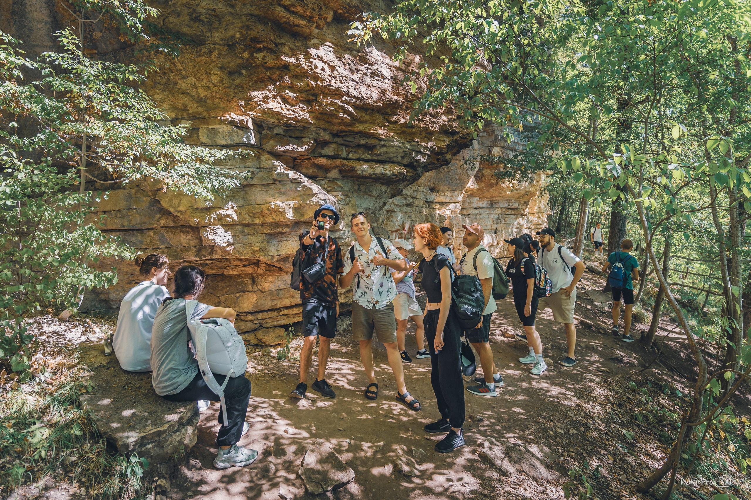 Поход на Орлиную полку + Университетский водопад с командой Мадьяр 15.08.24. Репортажный фотограф в Краснодаре Рындин Дмитрий