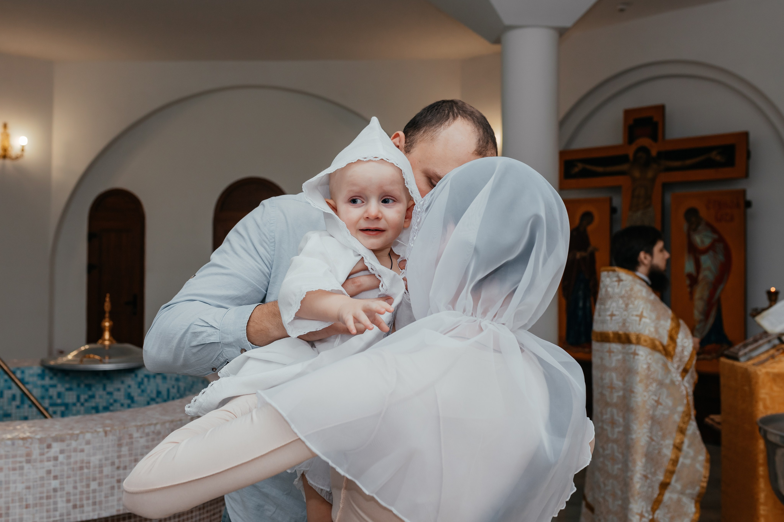 Крещение Георгий. Семейный и домашний фотограф в Москве и МО Королева Валерия