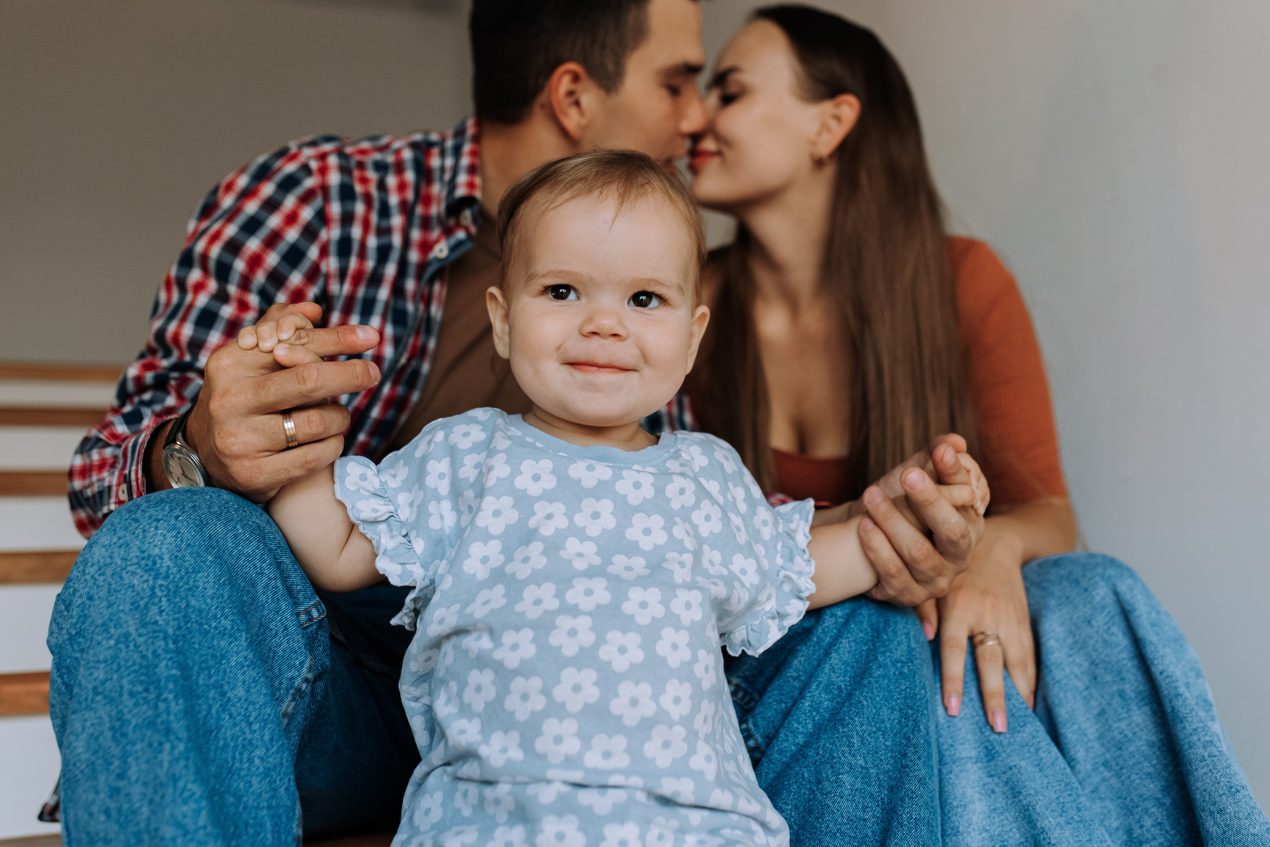 малыш с родителями