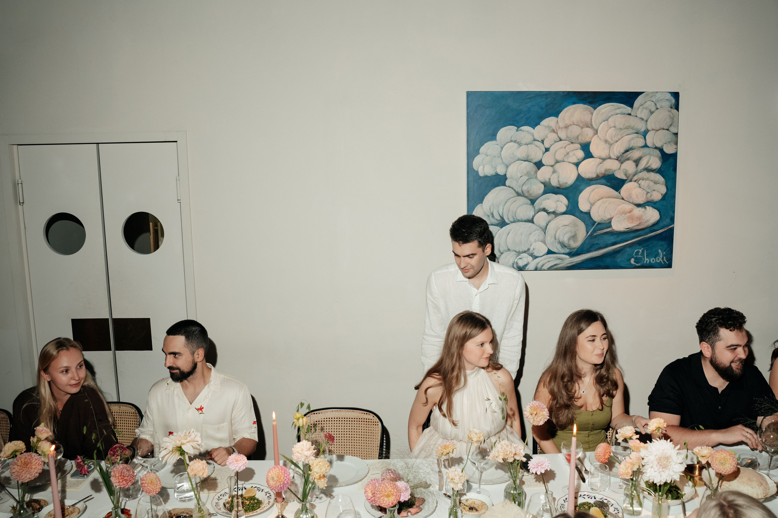 Свадебный ужин в кругу друзей/ ресторан Мина. Свадебный фотограф Москва Александра Аверкова