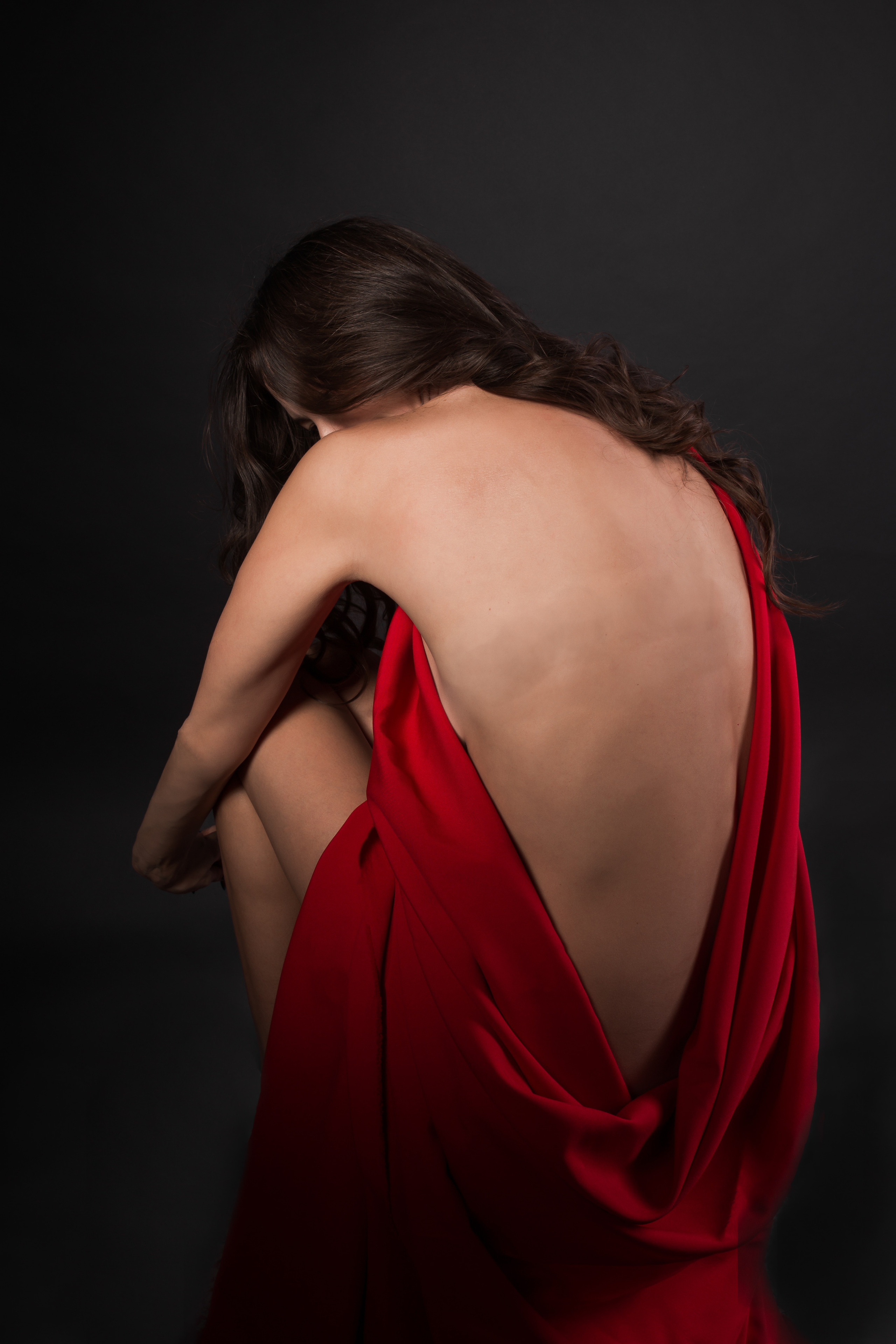 Фотосессия Маргариты в студии с тканью. Фотограф в Москве Анна Яковлева