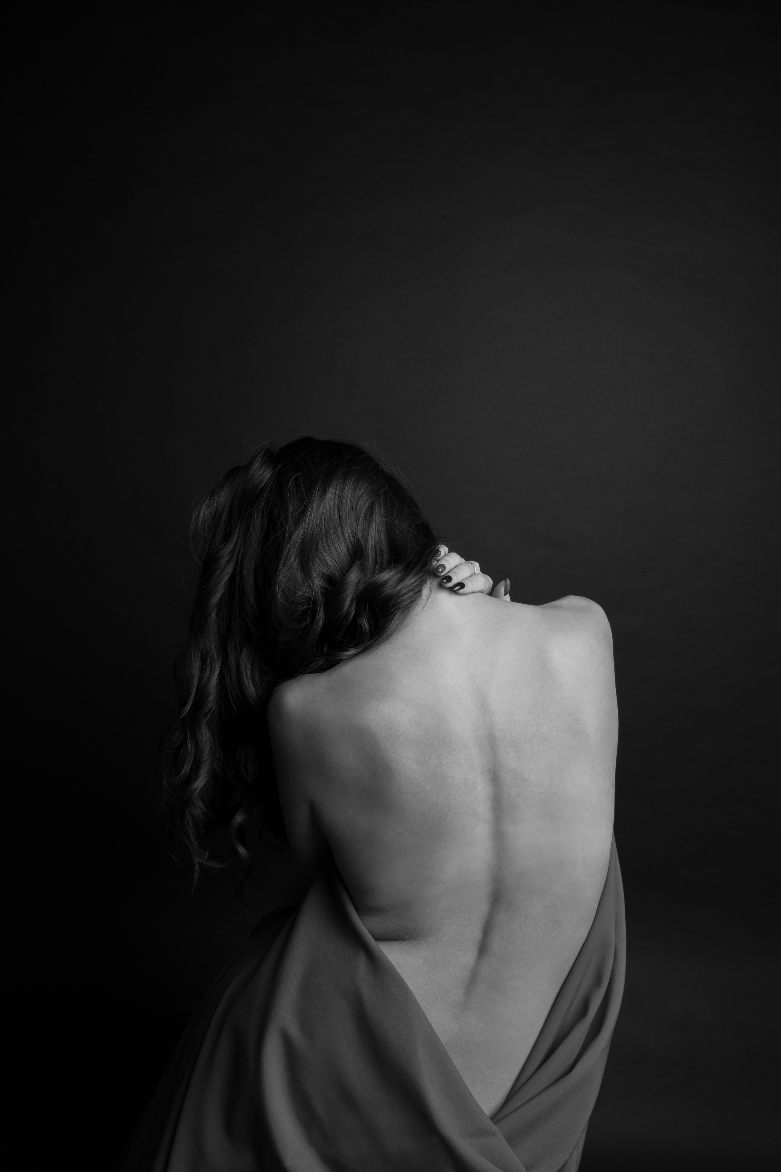 Фотосессия Маргариты в студии с тканью. Фотограф в Москве Анна Яковлева