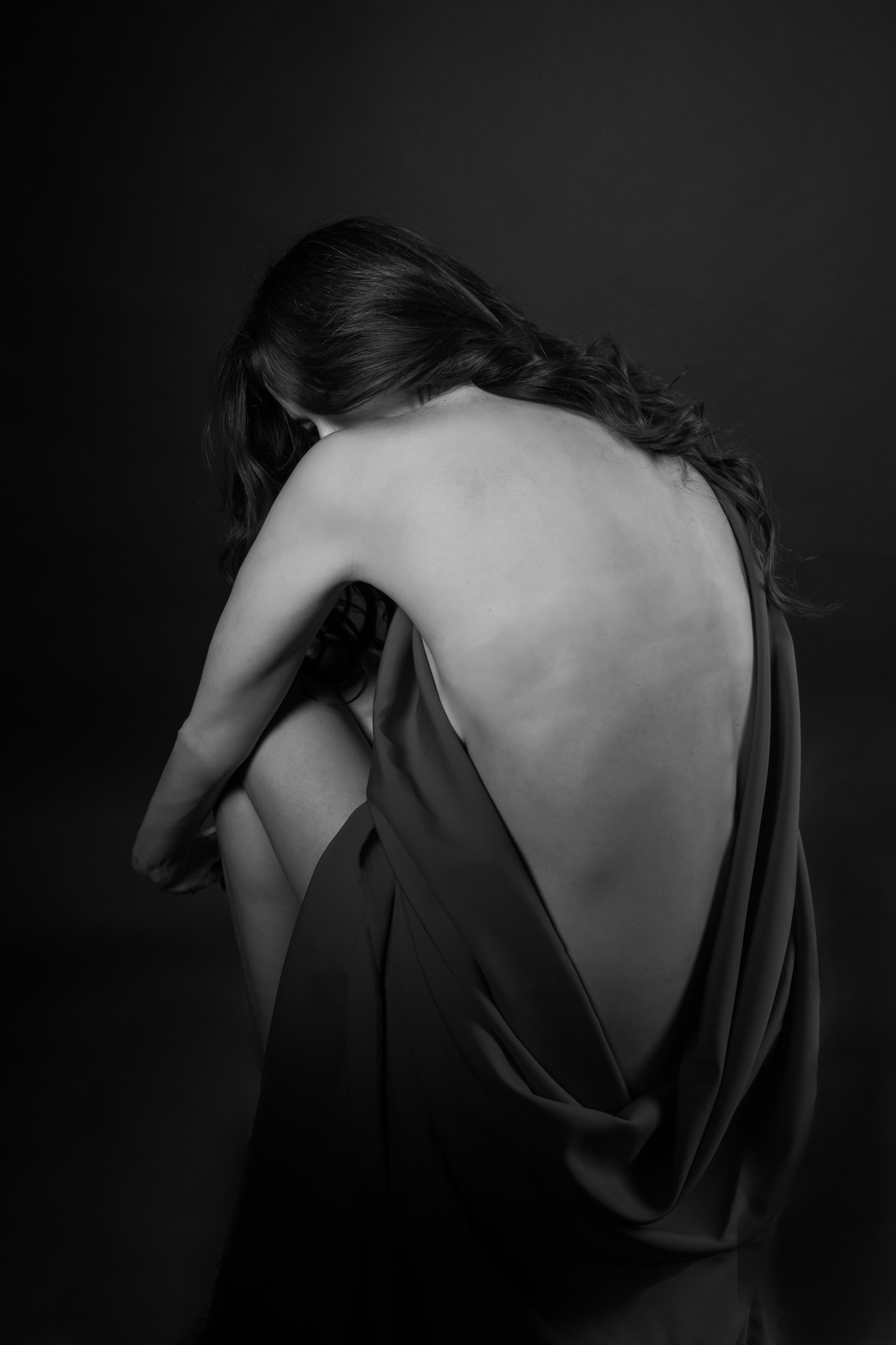 Фотосессия Маргариты в студии с тканью. Фотограф в Москве Анна Яковлева