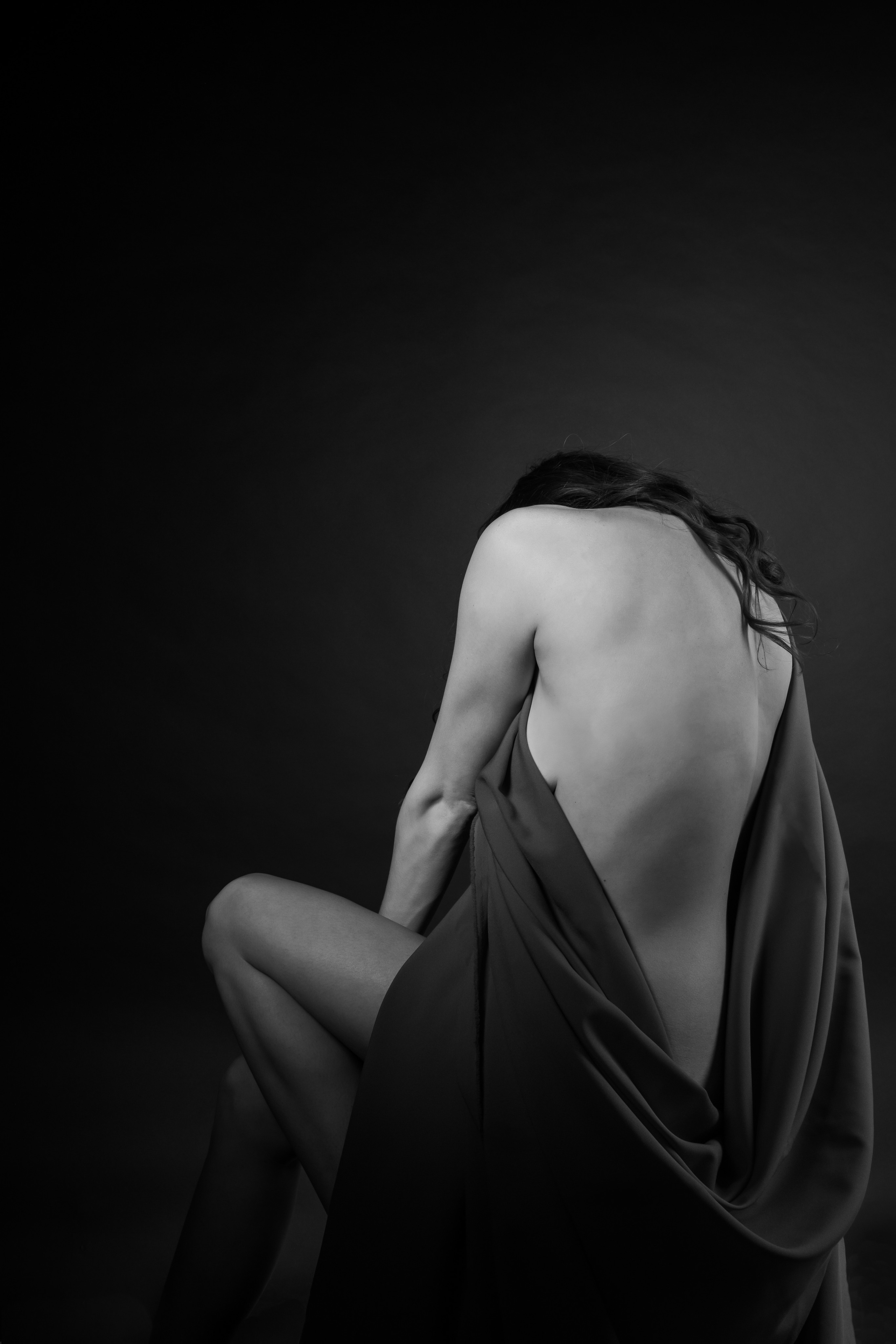 Фотосессия Маргариты в студии с тканью. Фотограф в Москве Анна Яковлева