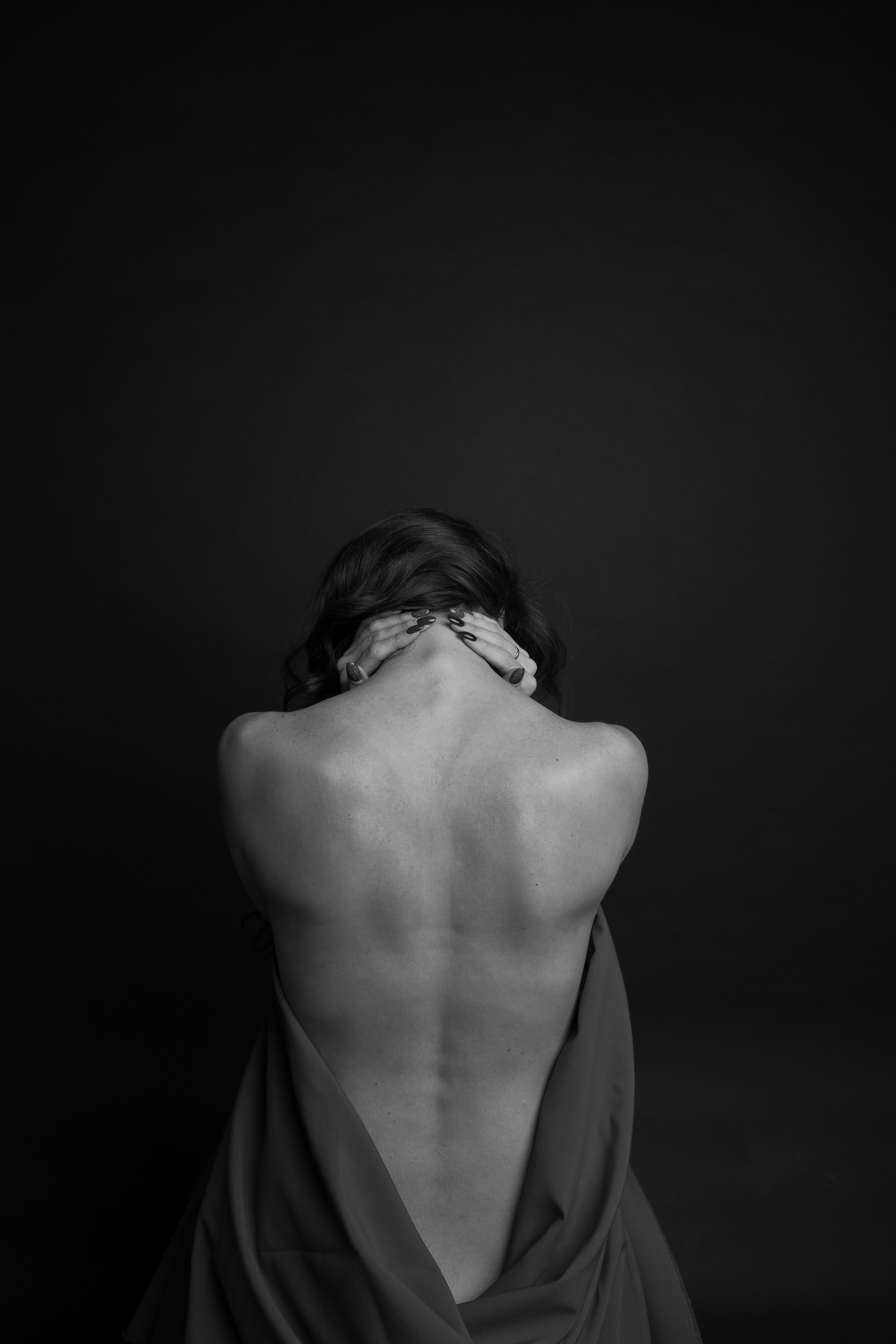 Фотосессия Маргариты в студии с тканью. Фотограф в Москве Анна Яковлева