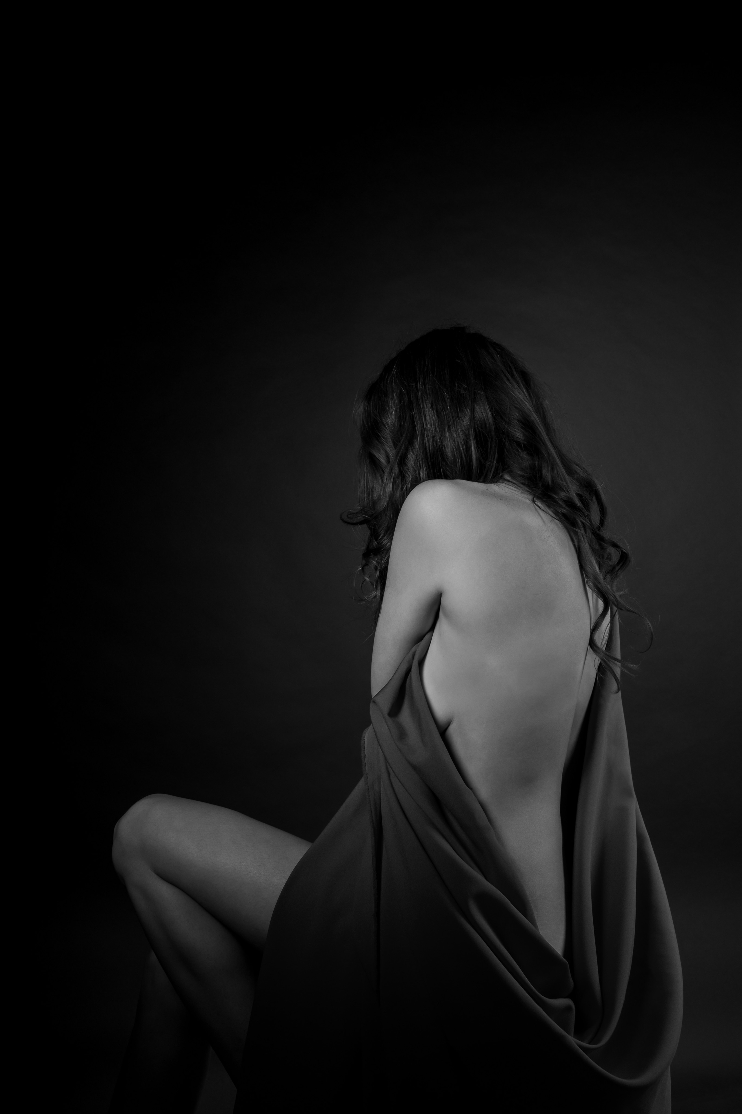 Фотосессия Маргариты в студии с тканью. Фотограф в Москве Анна Яковлева