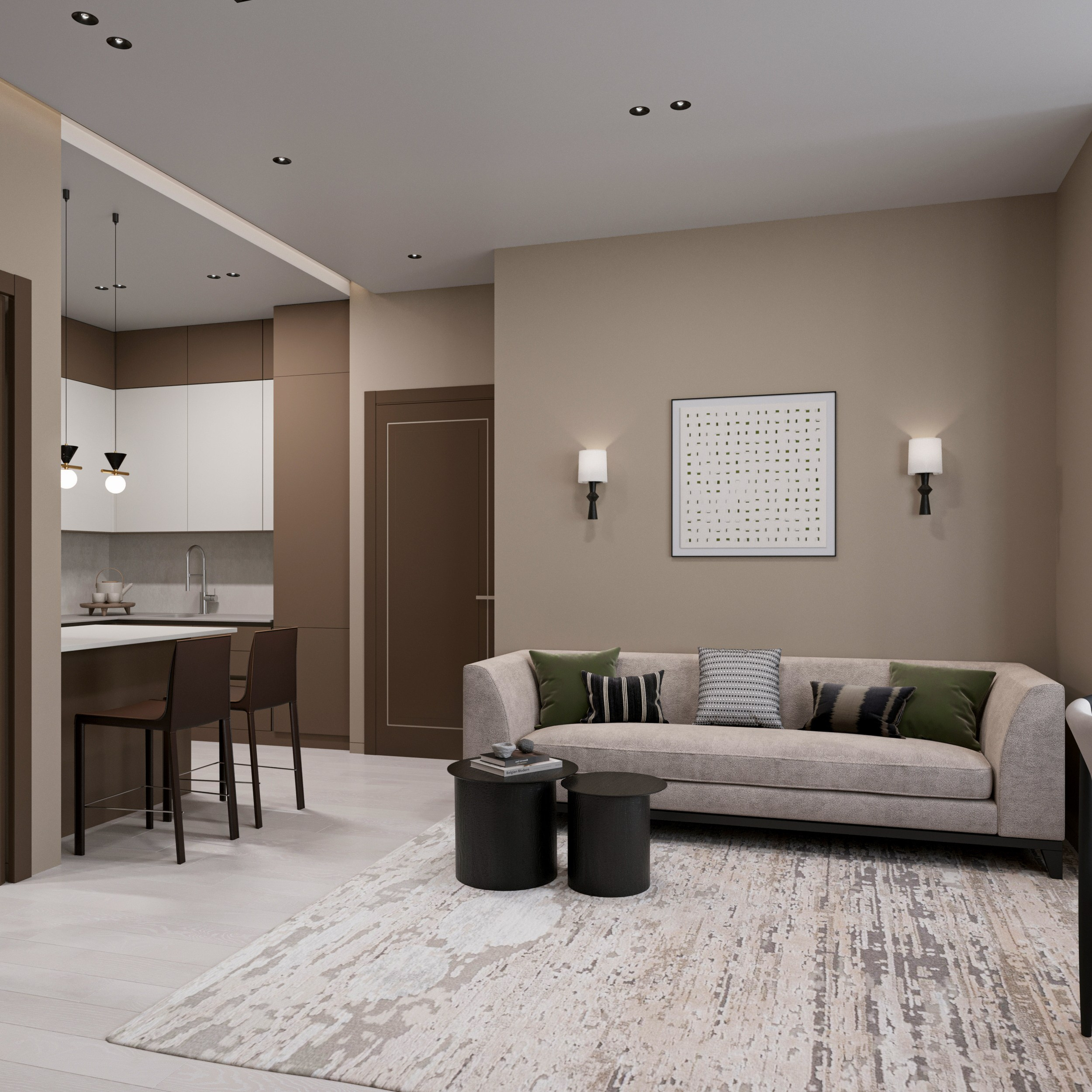 Neva House. 3D visualization of exteriors and interiors