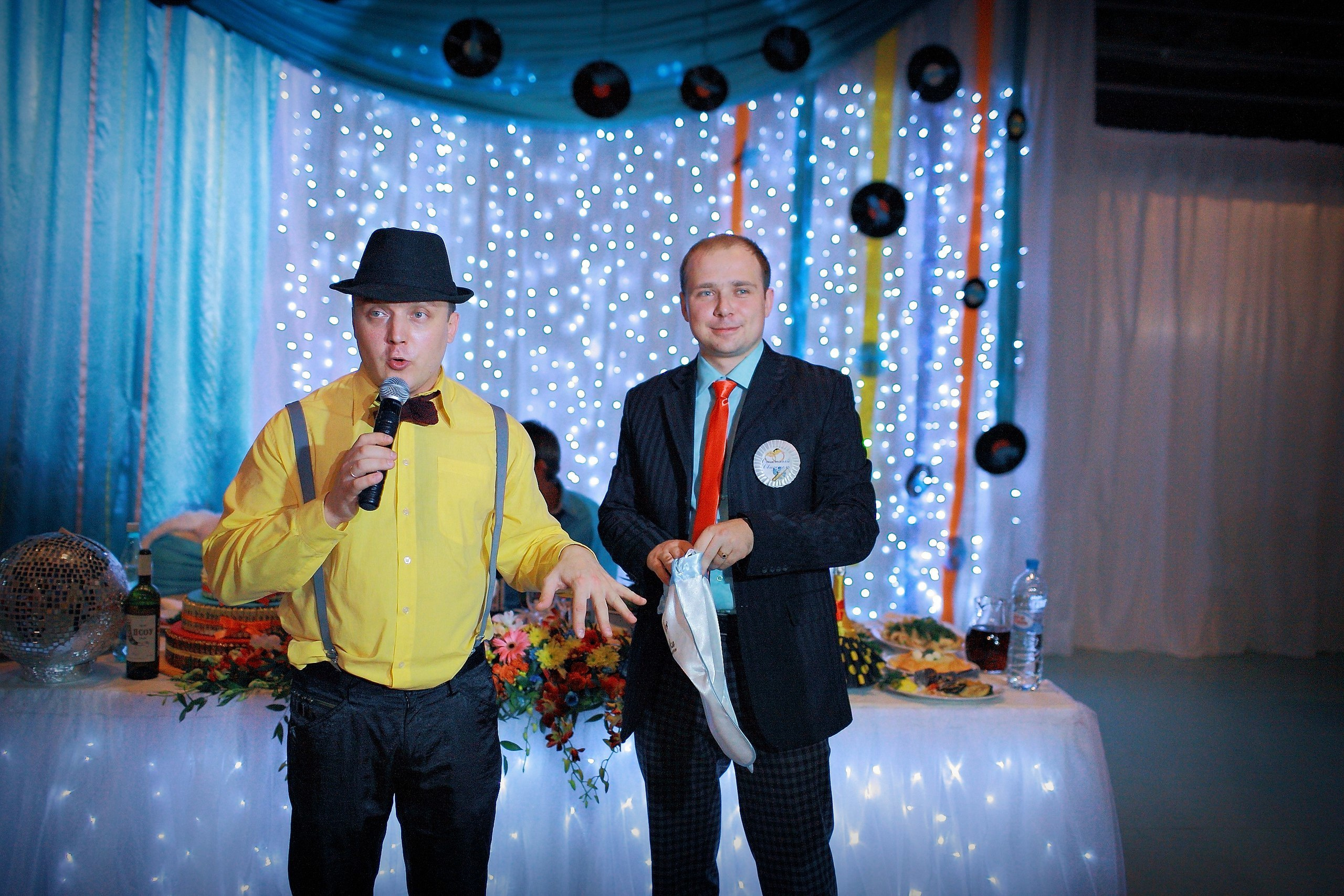 Свадьба стиляг Артема и Светланы. Яхт-клуб "Новый берег" 3 ноября 2012 года. Ведущий на свадьбу, корпоратив и юбилей в Москве Сергей Рябинин