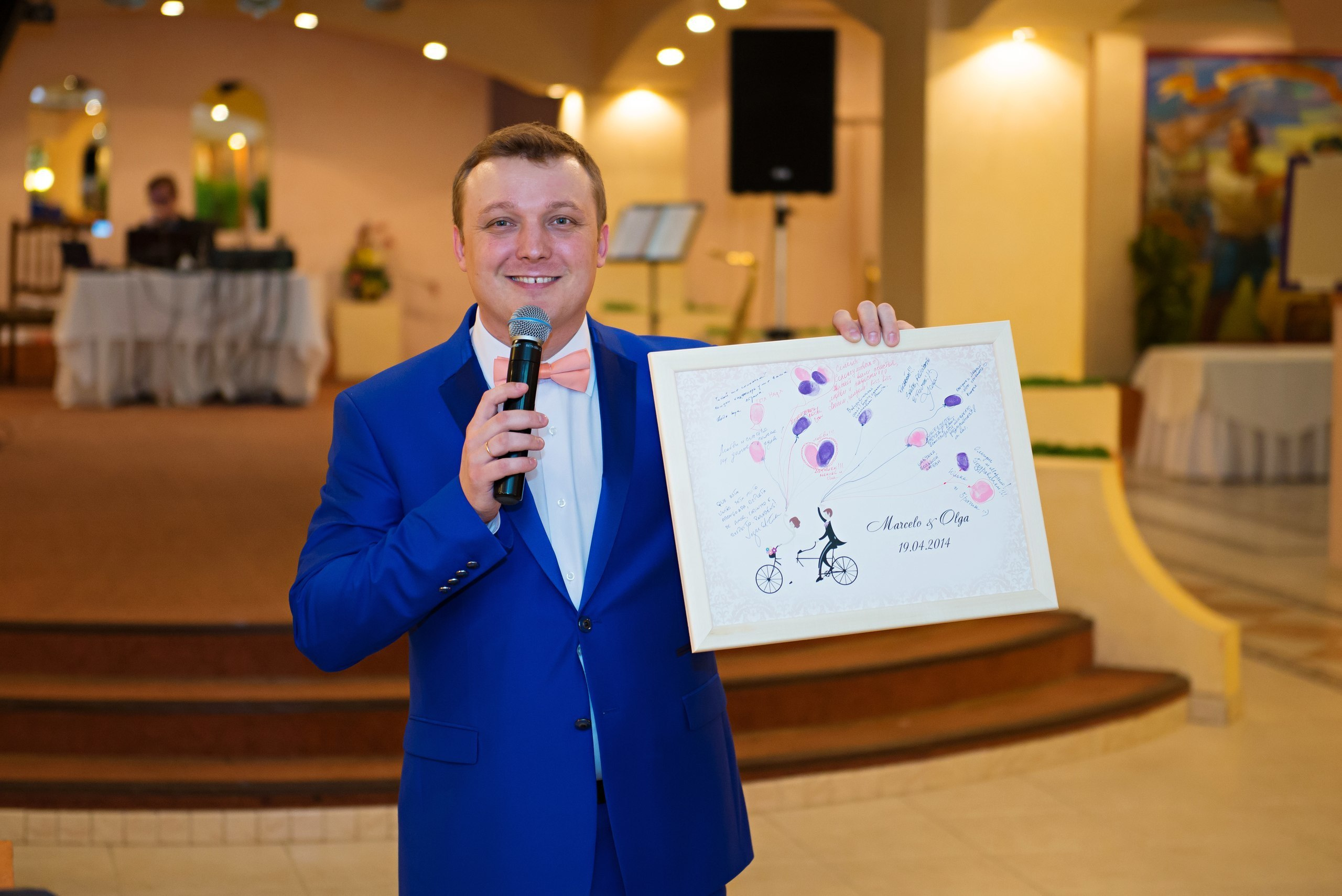 Свадьба Ольги и Марсело 19 апреля 2014 года. Ресторан "Измайловский двор". Ведущий на свадьбу, корпоратив и юбилей в Москве Сергей Рябинин