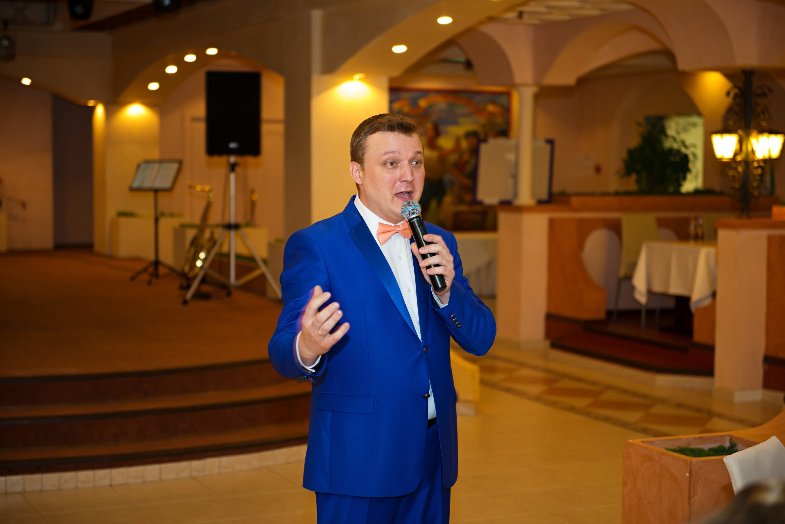 Свадьба Ольги и Марсело 19 апреля 2014 года. Ресторан "Измайловский двор". Ведущий на свадьбу, корпоратив и юбилей в Москве Сергей Рябинин