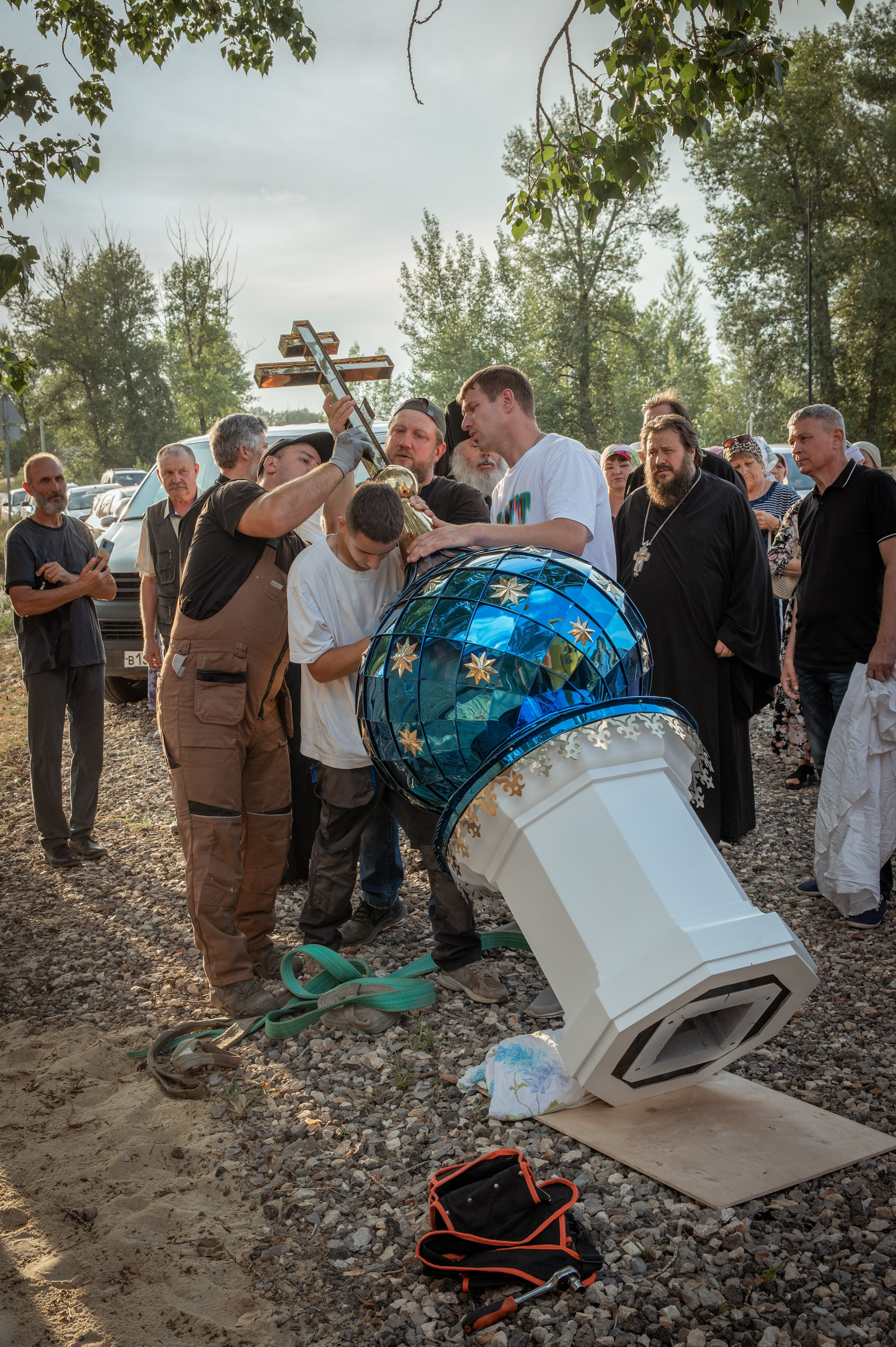 Освещение купола в храме Казанской иконы Божьей Матери х. Закутский. Церковный, семейный и репортажный фотограф Волгоград, Волжский