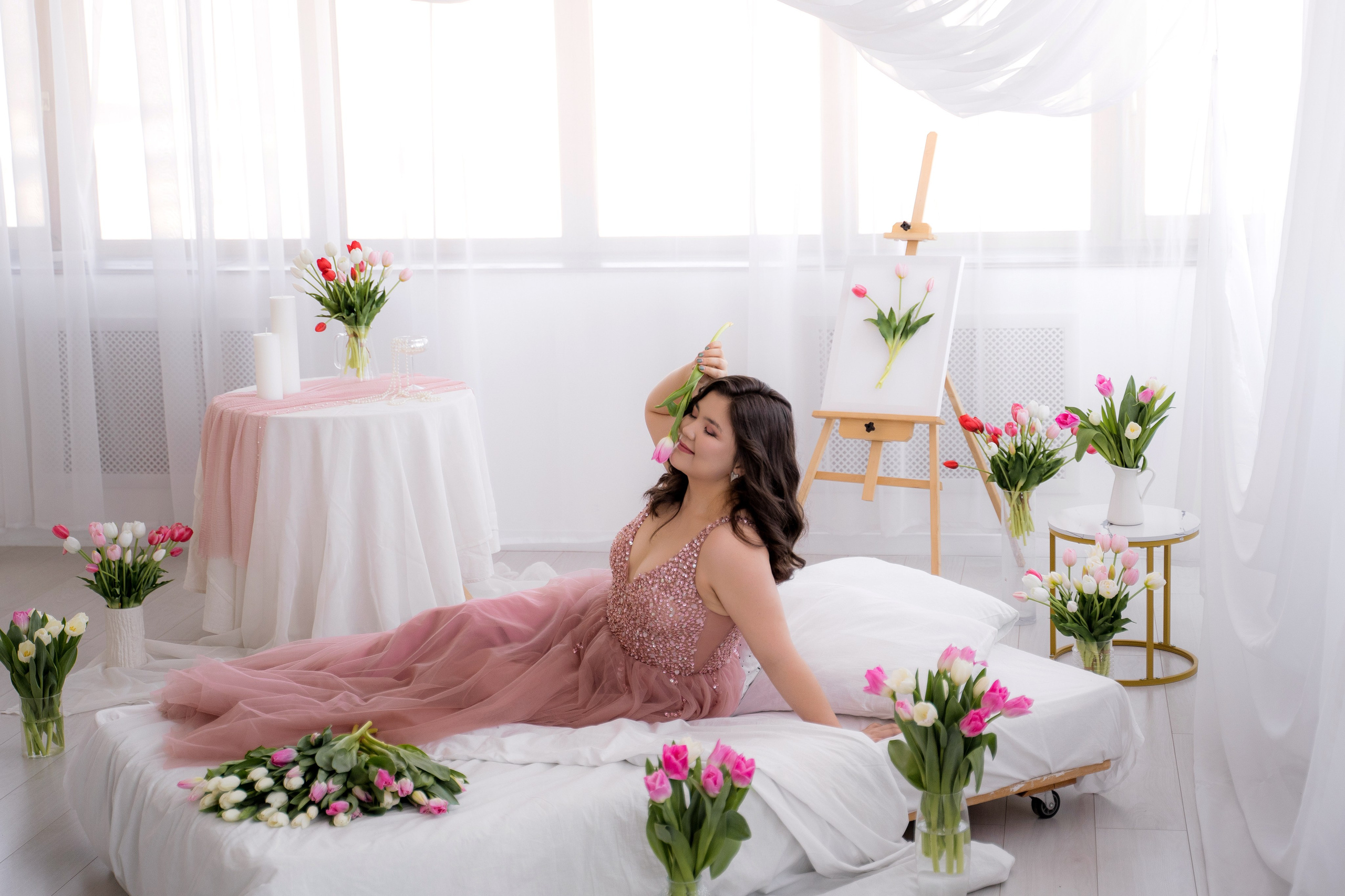 Тюльпановое настроение. Фотостудия Малина в городе Улан-Удэ. Фотограф Ирина Жарникова