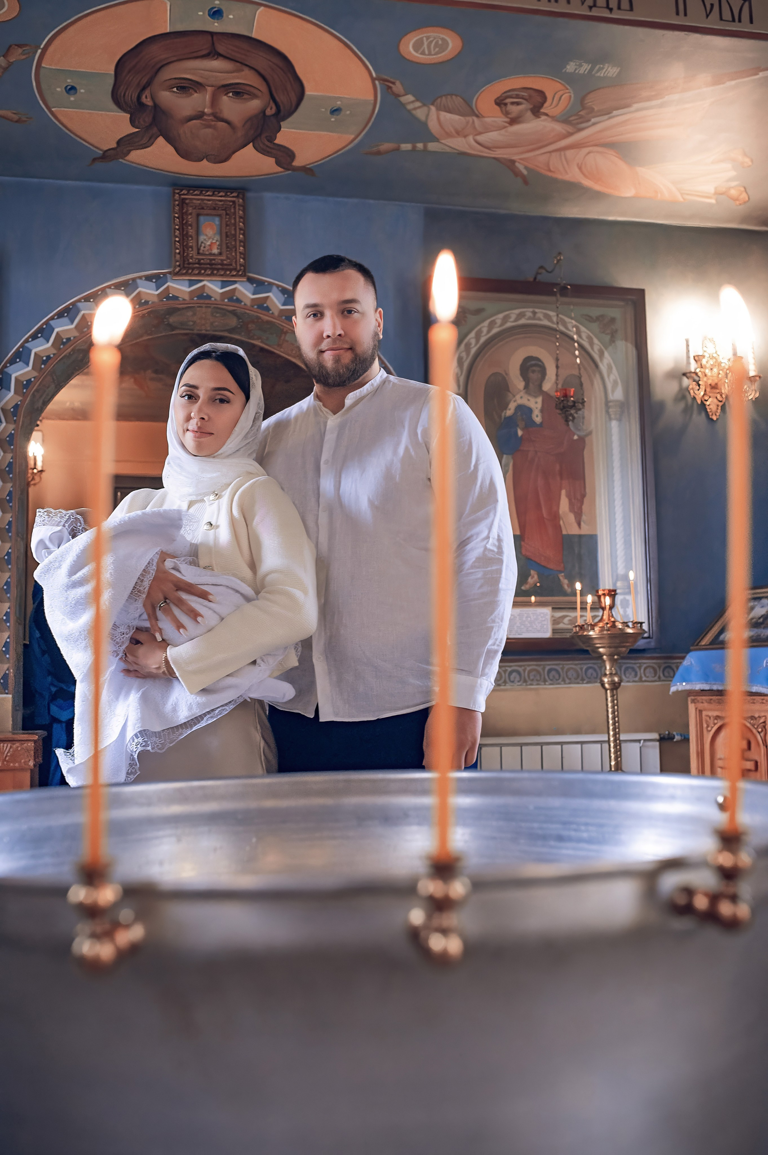 Крещение Мирона в Веденском хаме Березовка. Фотографы крещения/венчания  Красноярск Татьяна и Вячеслав Переваловы