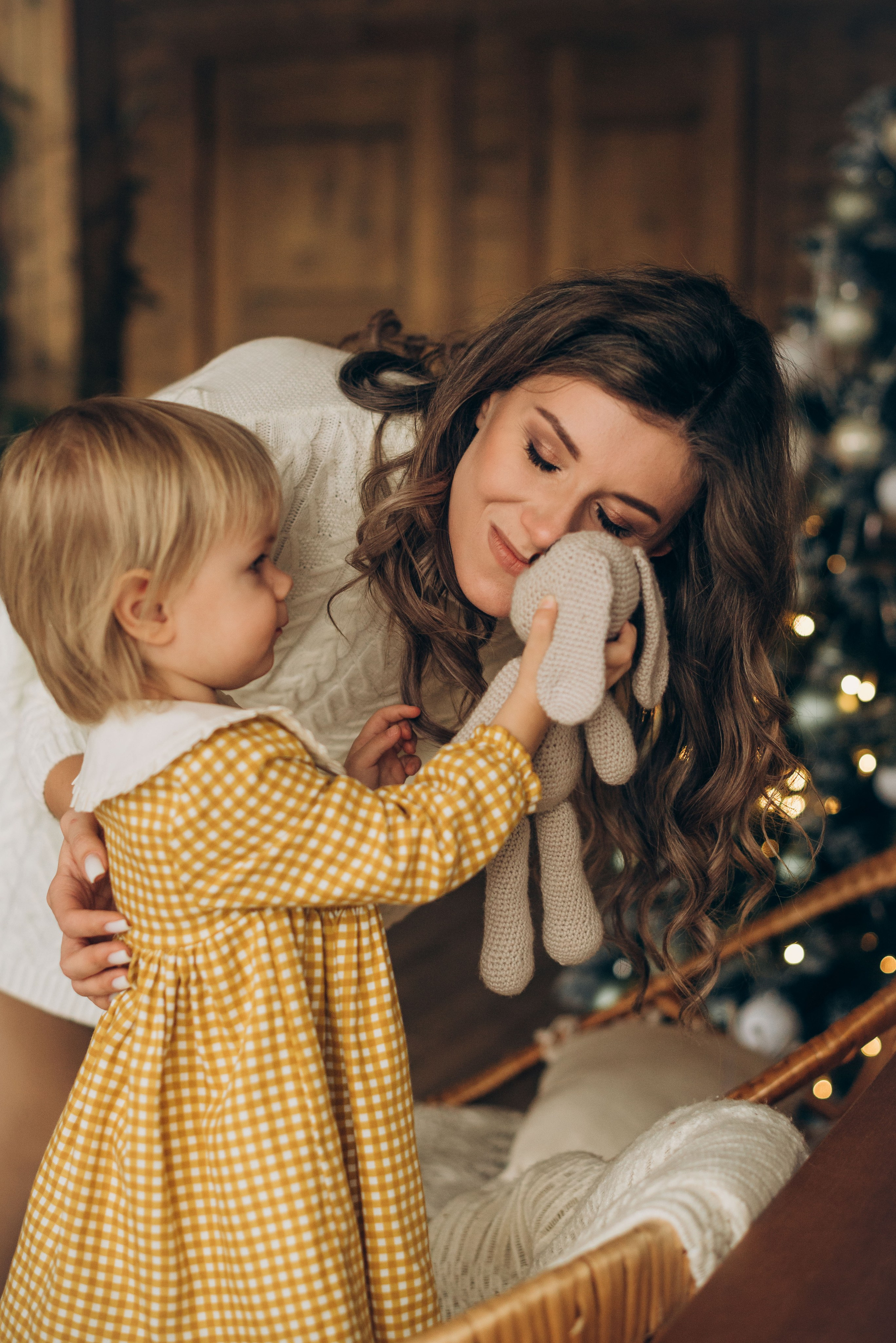 Семейная новогодняя фотосессия в студии. Семейный фотограф в Домодедово и Москве Елена Пичугина