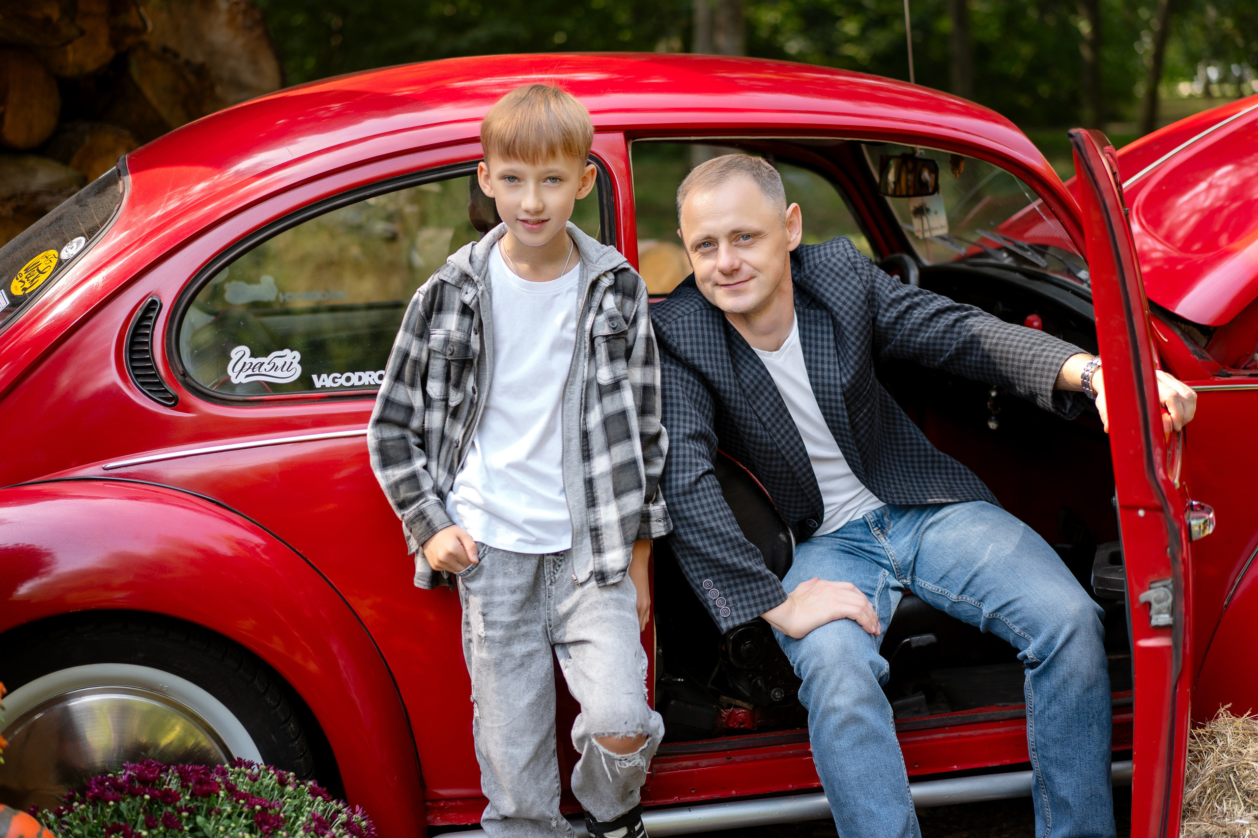 Фотодень с РетроМашинкой. Семейный и свадебный фотограф Минск, Беларусь Анна Орловская