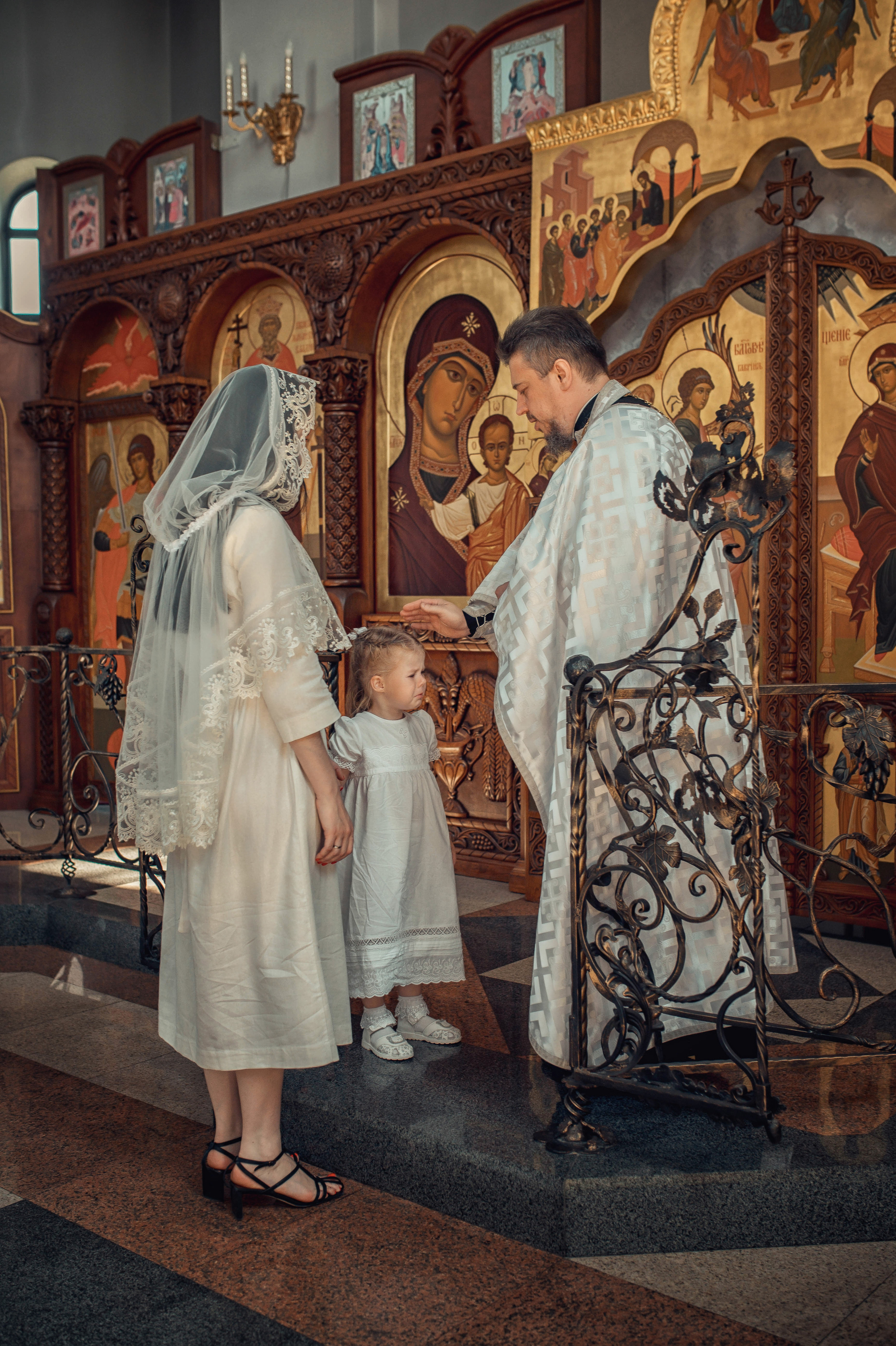 Таинство Крещения Полины. Храм Всех Святых Мамаев Курган г. Волгоград. Церковный, семейный и репортажный фотограф Волгоград, Волжский