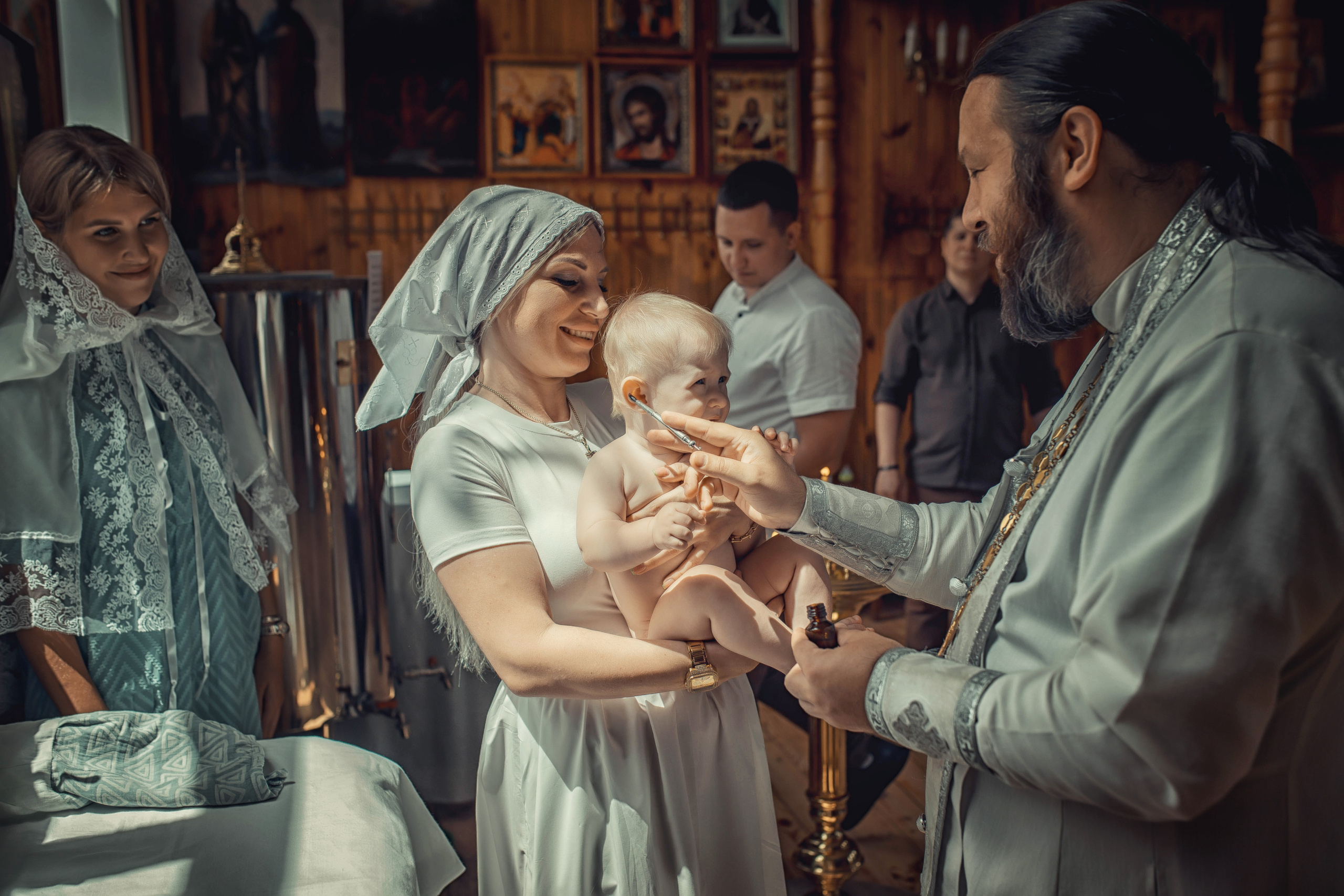 Таинство Крещения Ратмира. Храм Николая Чудотворца г. Краснослободск. Церковный, семейный и репортажный фотограф Волгоград, Волжский