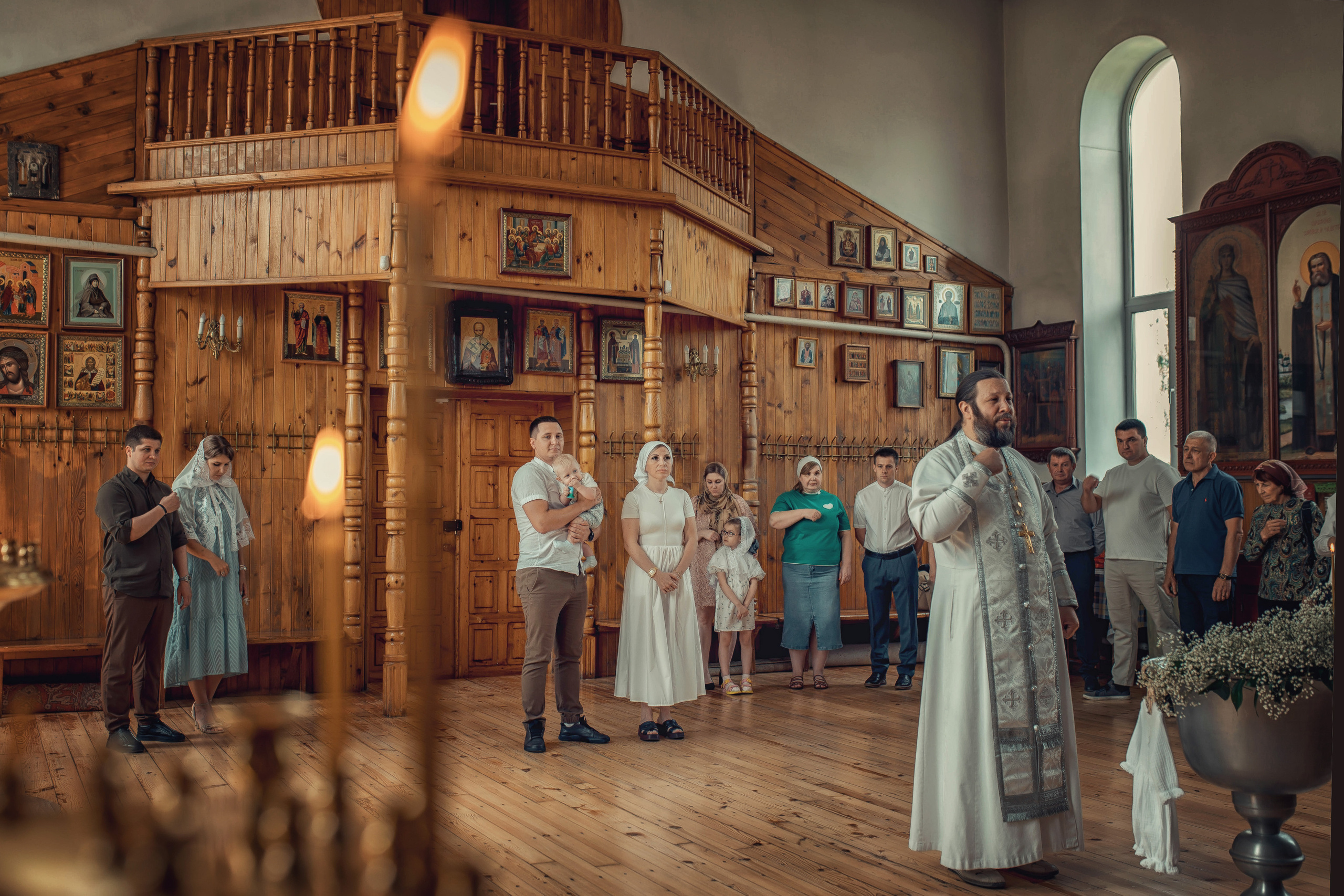 Таинство Крещения Ратмира. Храм Николая Чудотворца г. Краснослободск. Церковный, семейный и репортажный фотограф Волгоград, Волжский