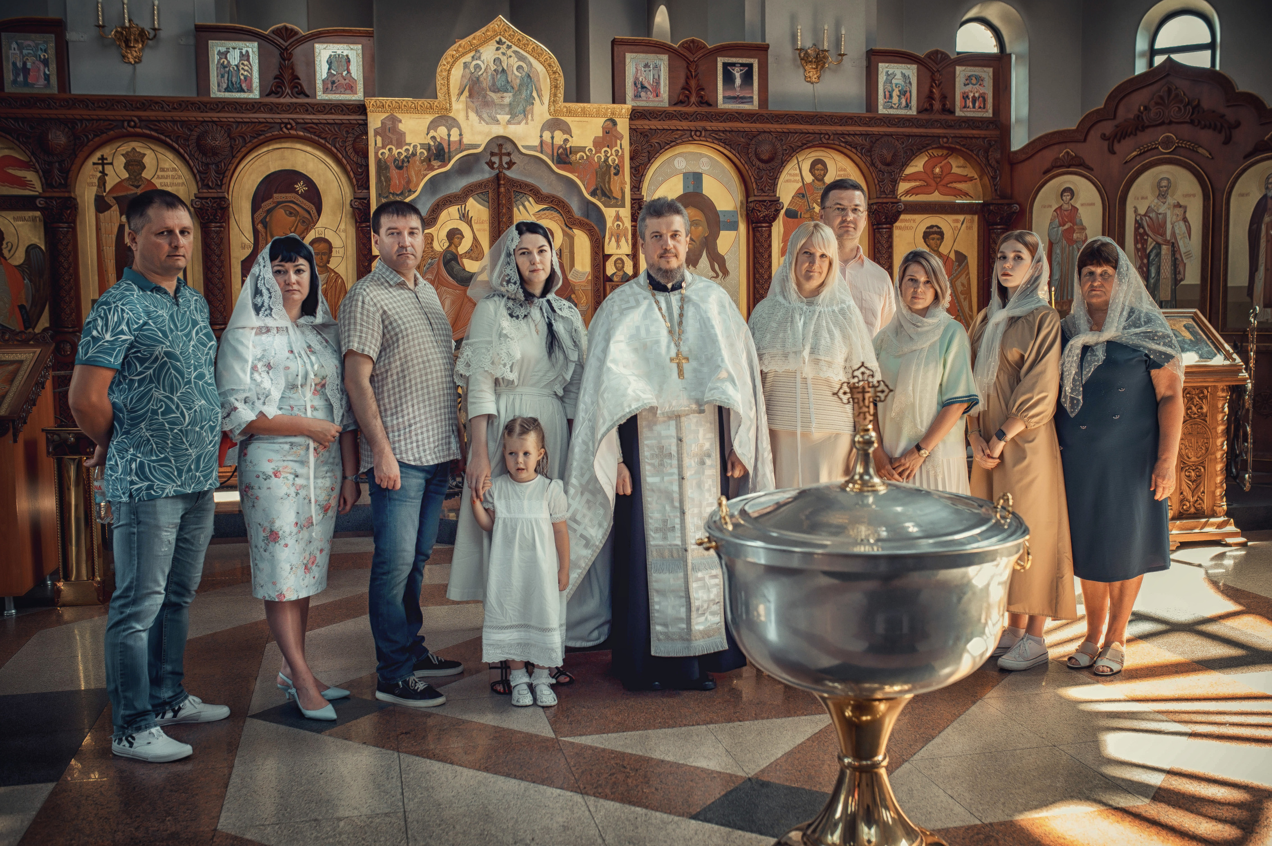 Таинство Крещения Полины. Храм Всех Святых Мамаев Курган г. Волгоград. Церковный, семейный и репортажный фотограф Волгоград, Волжский