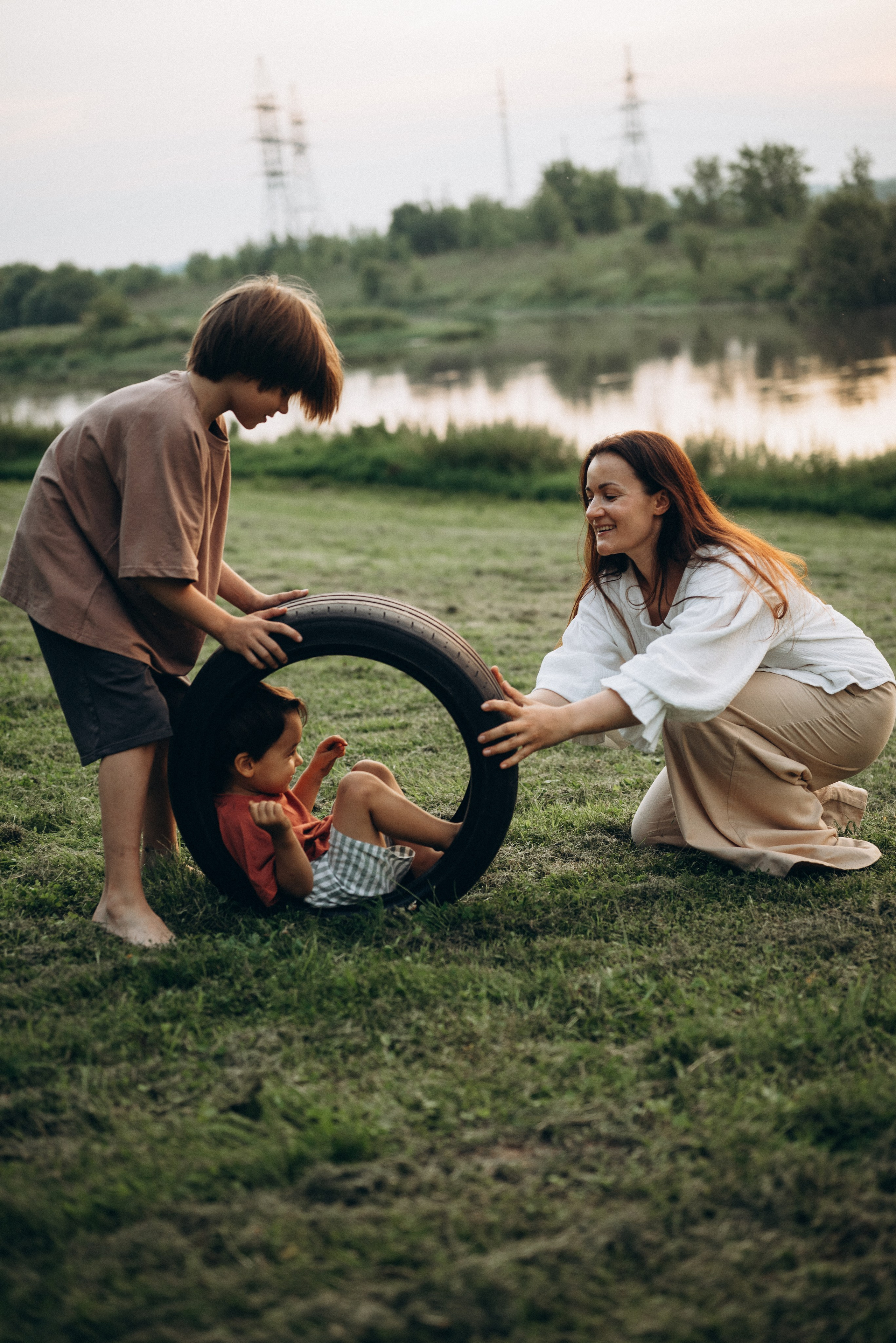 Игры на закате. Семейный фотограф в Москве Дарья Пузикова