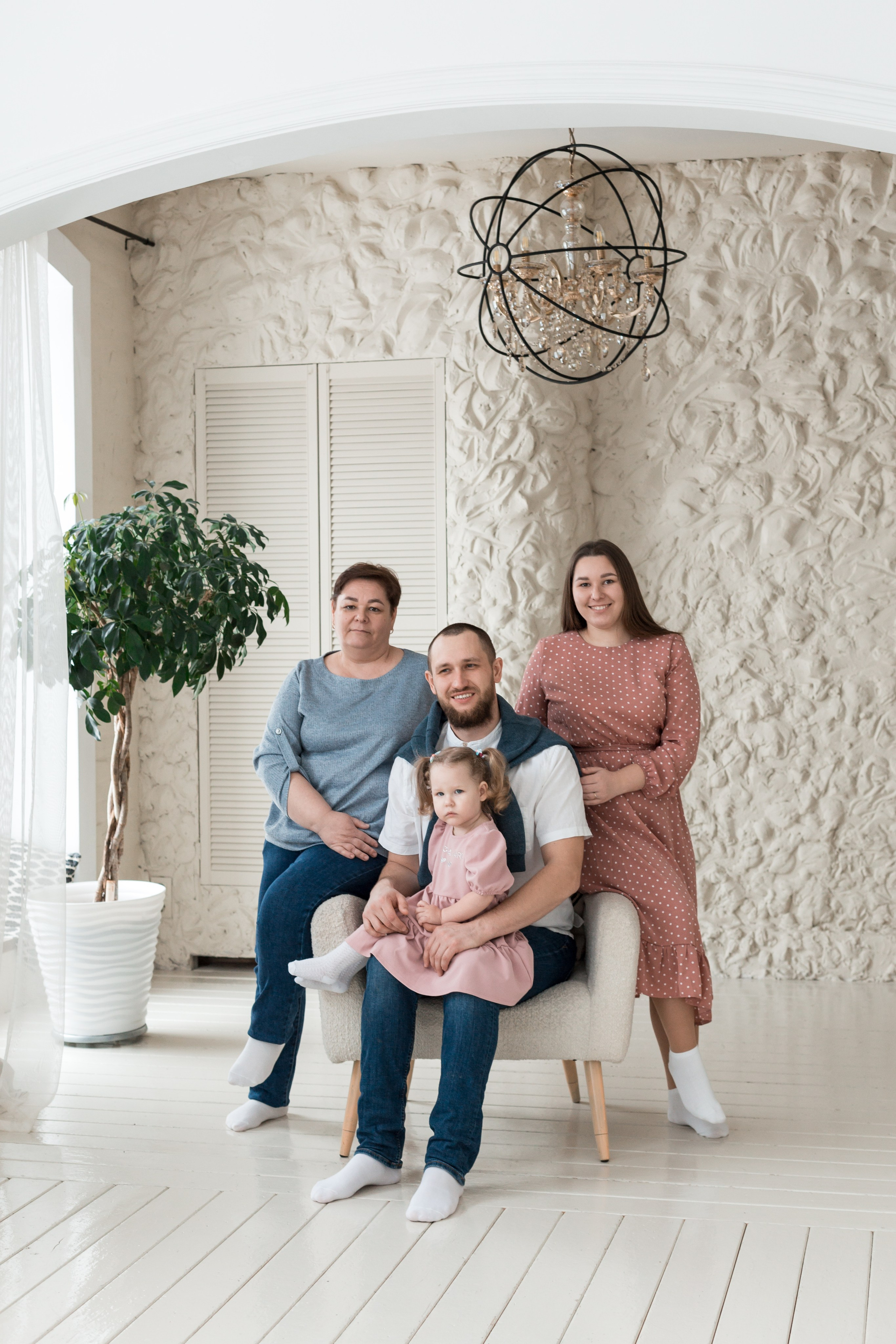 Семейная студийная съемка. Семейный и детский фотограф в Перми Ксения Масленникова