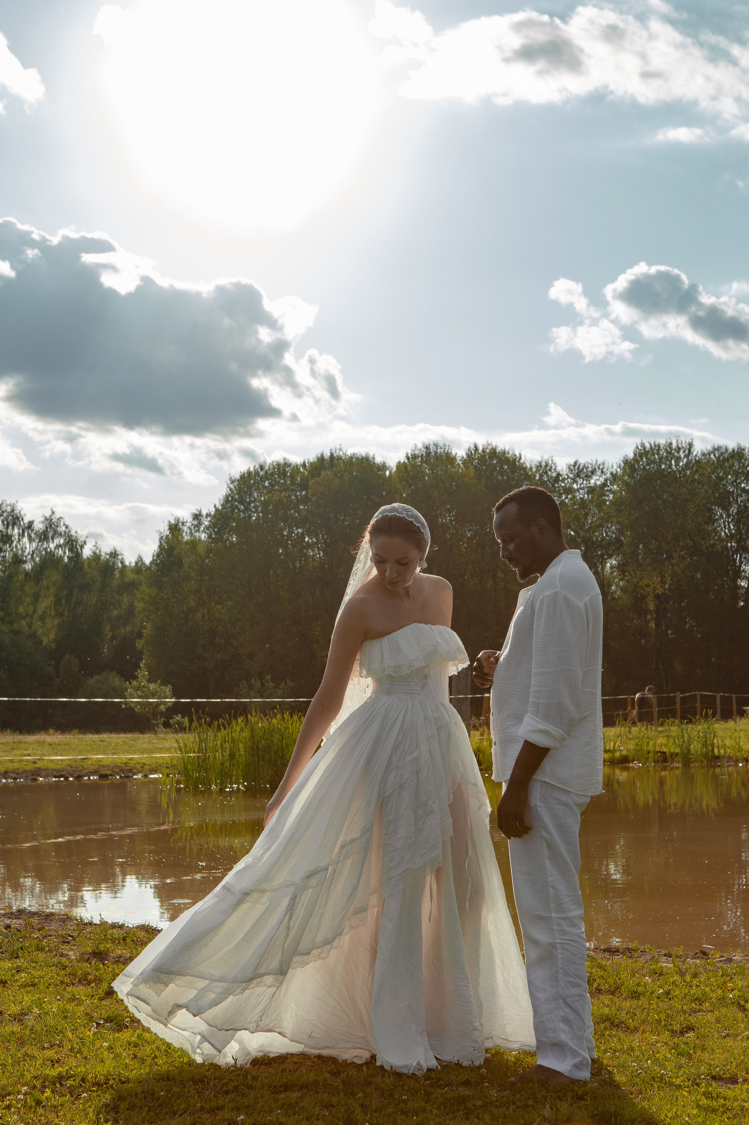 Необычная свадебная фотосессия в Москве с лошадьми