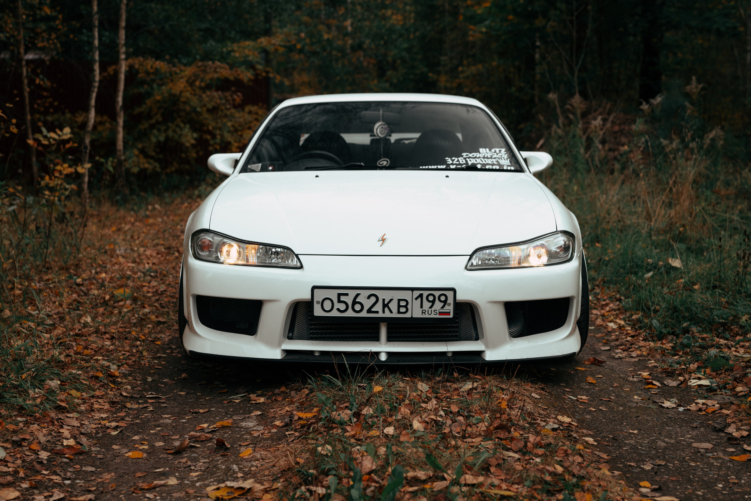 White Silvia new headlight. DeLorein