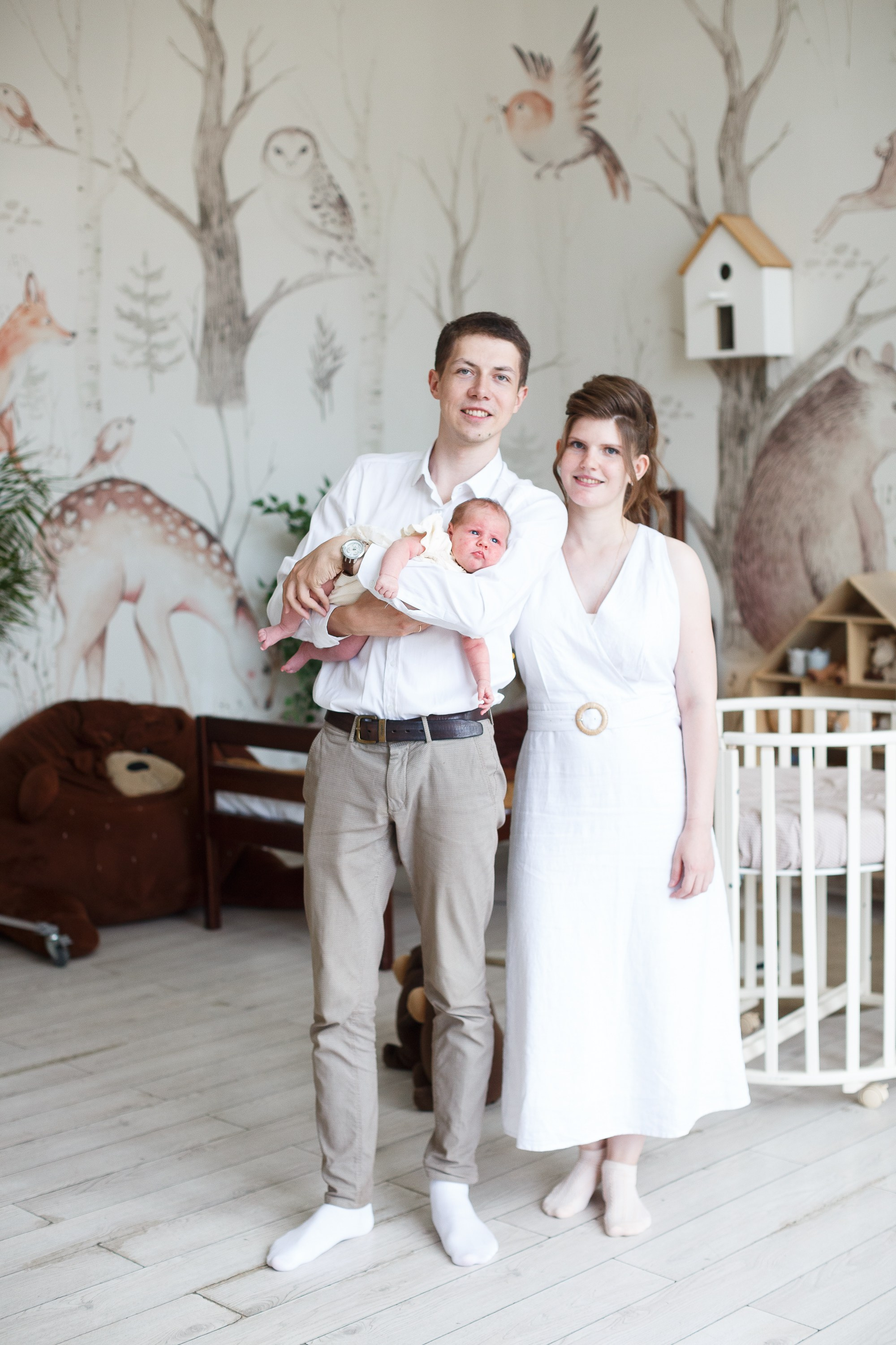 Семейная фотосессия в студии.