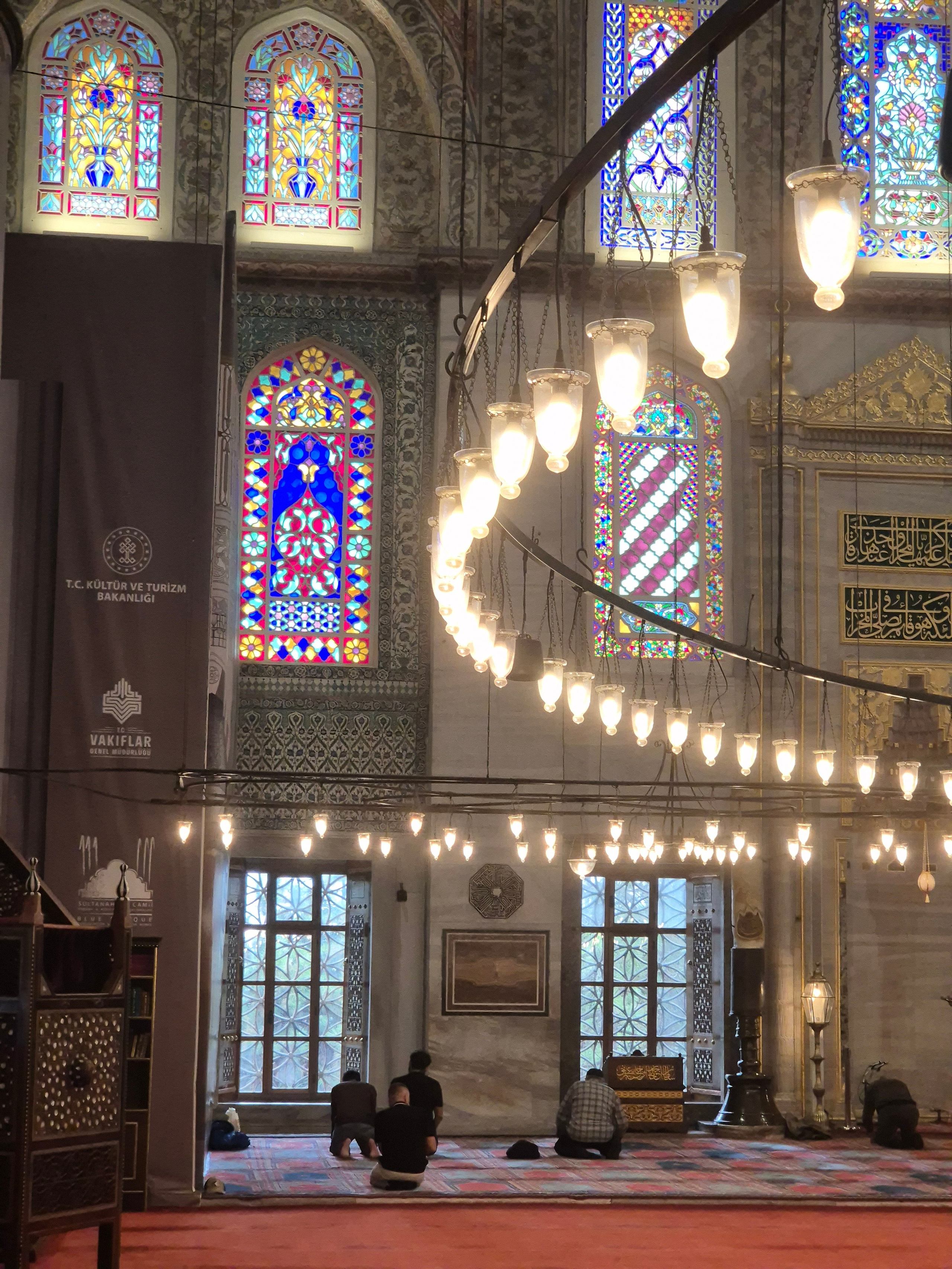 В мечети спокойно, уютно. Впечатлило то, как спокойно кошки гуляют по коврам меж молящихся даже там, куда не пускают туристов и женщин