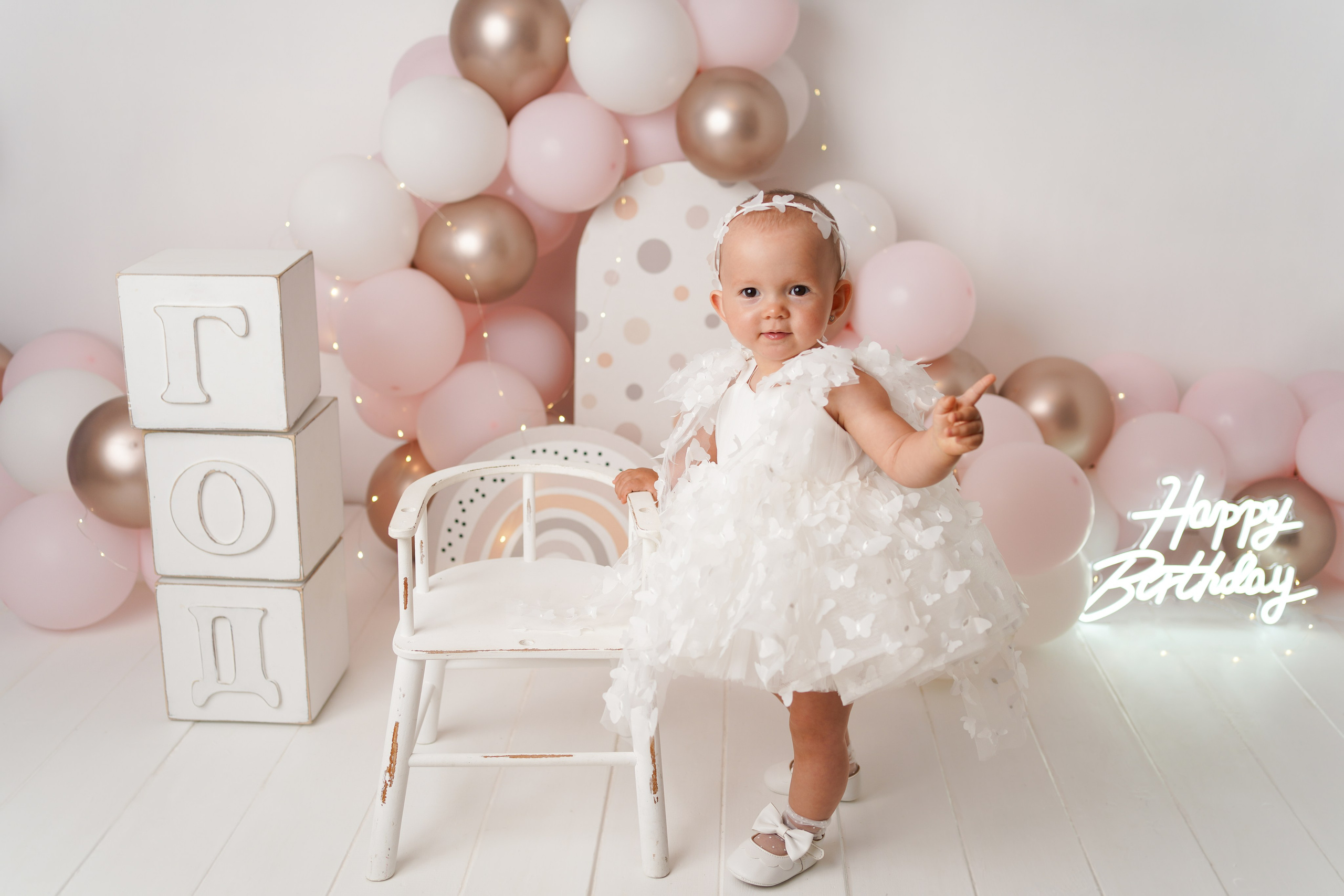 Детская фотосессия Первый годик Милены. Детский фотограф и фотограф новорожденных в Калининград Оксана Иваний