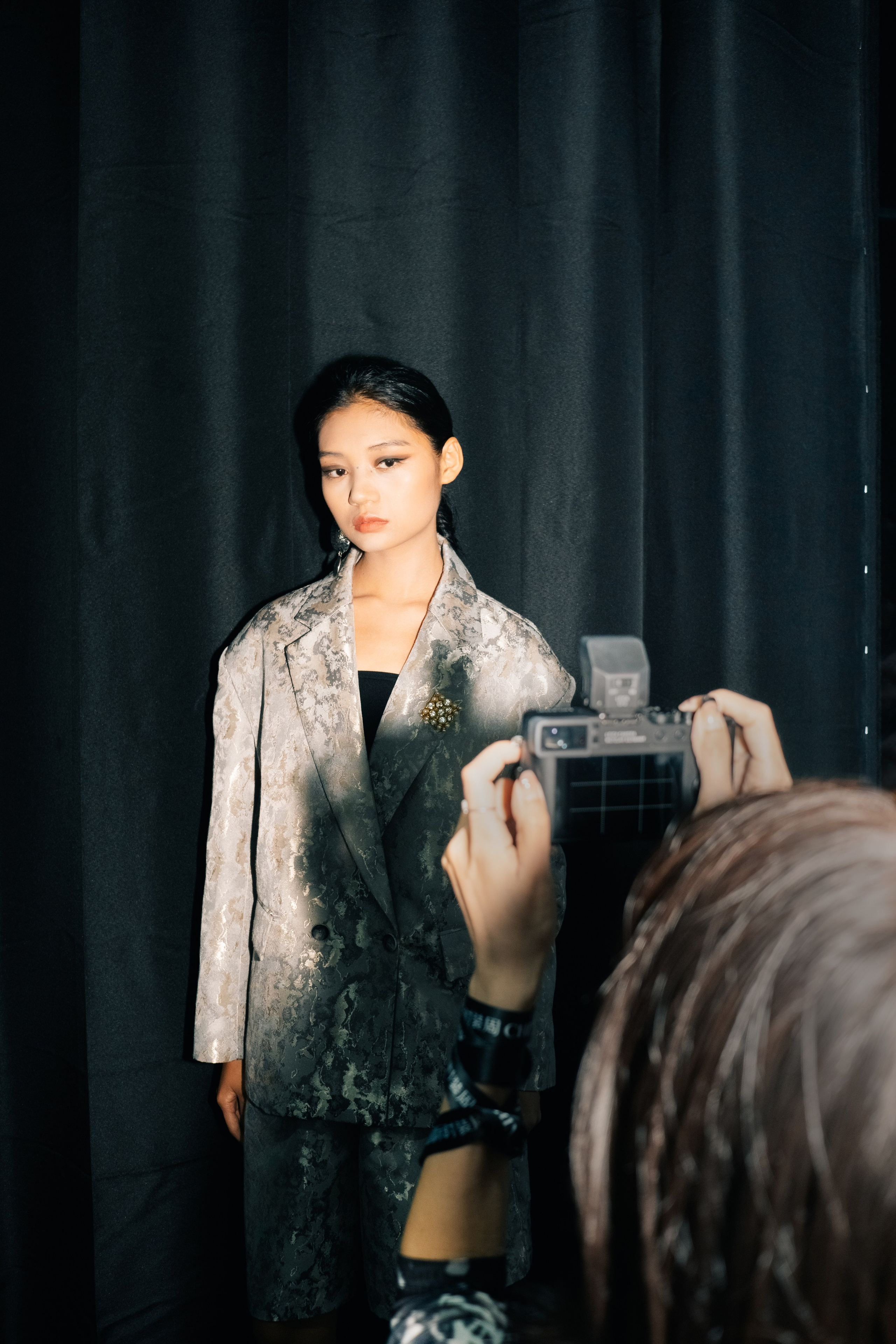 Backstage at Beijing Fashion