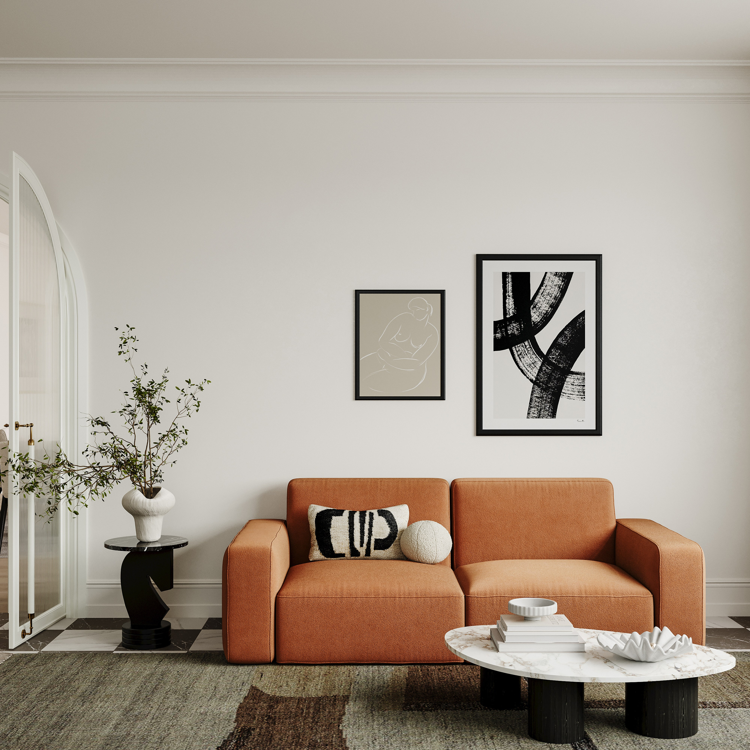 3д визуализация мебели в интерьере 