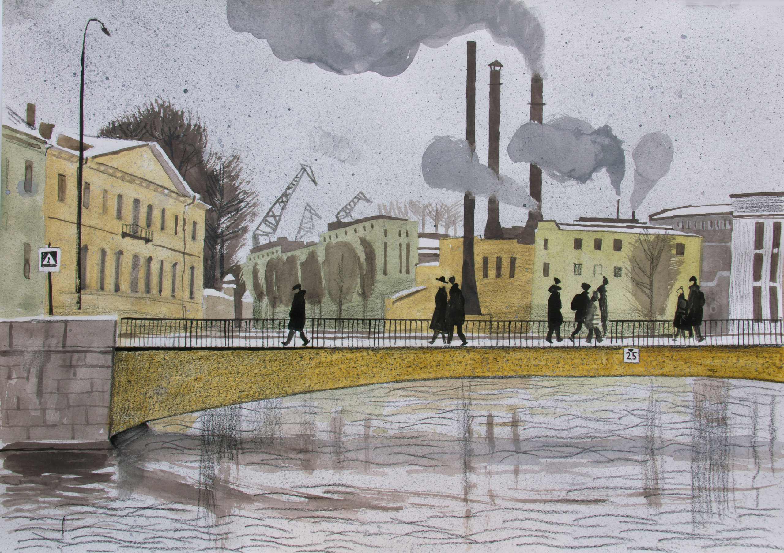 Город, графика. Ольга Васильева художник в Санкт-Петербурге