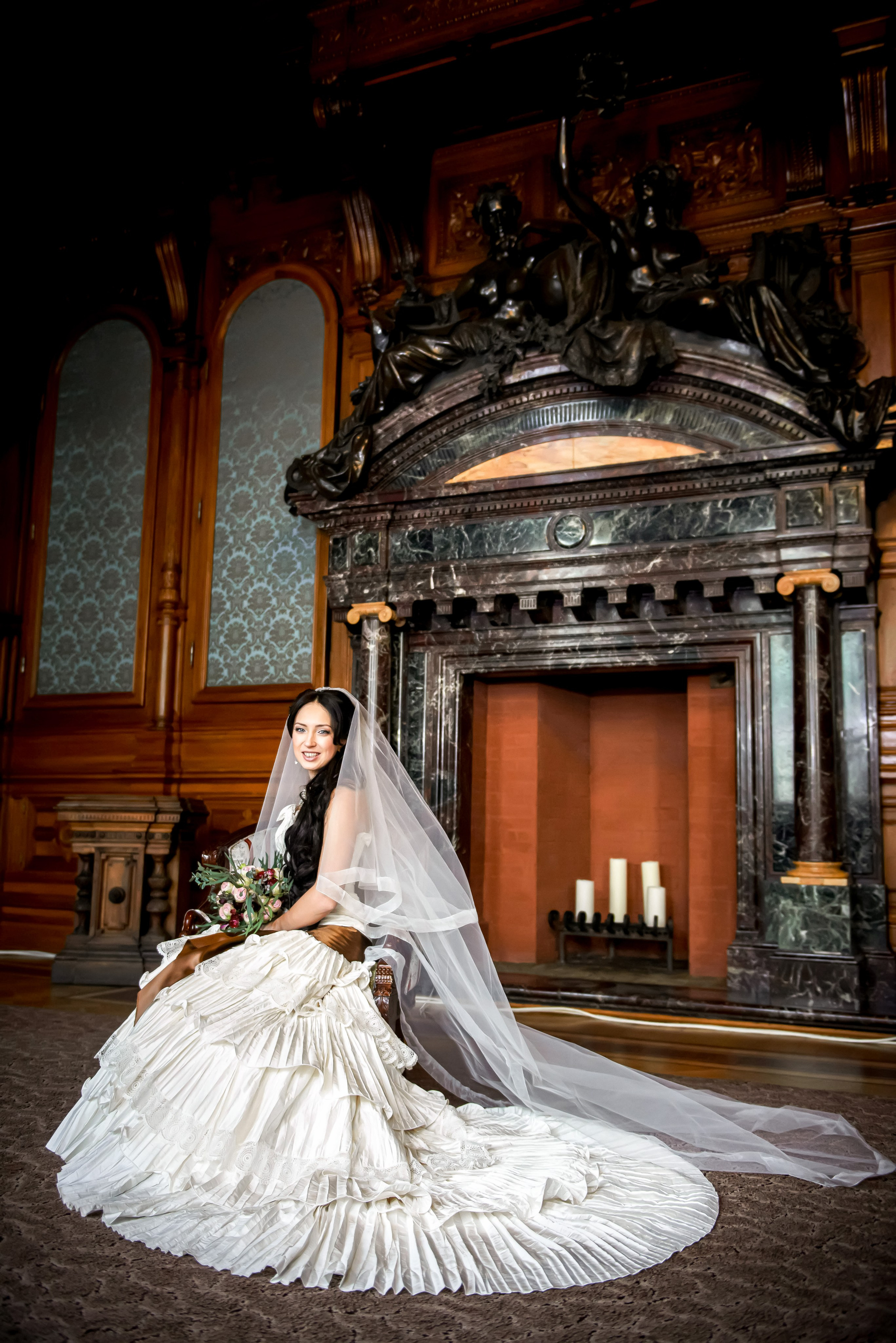 Свадебная фотосессия в Доме Архитектора на Большой Морской ул. Портретный, семейный и свадебный фотограф в Санкт-Петербурге и в Пушкине Ширяев Денис