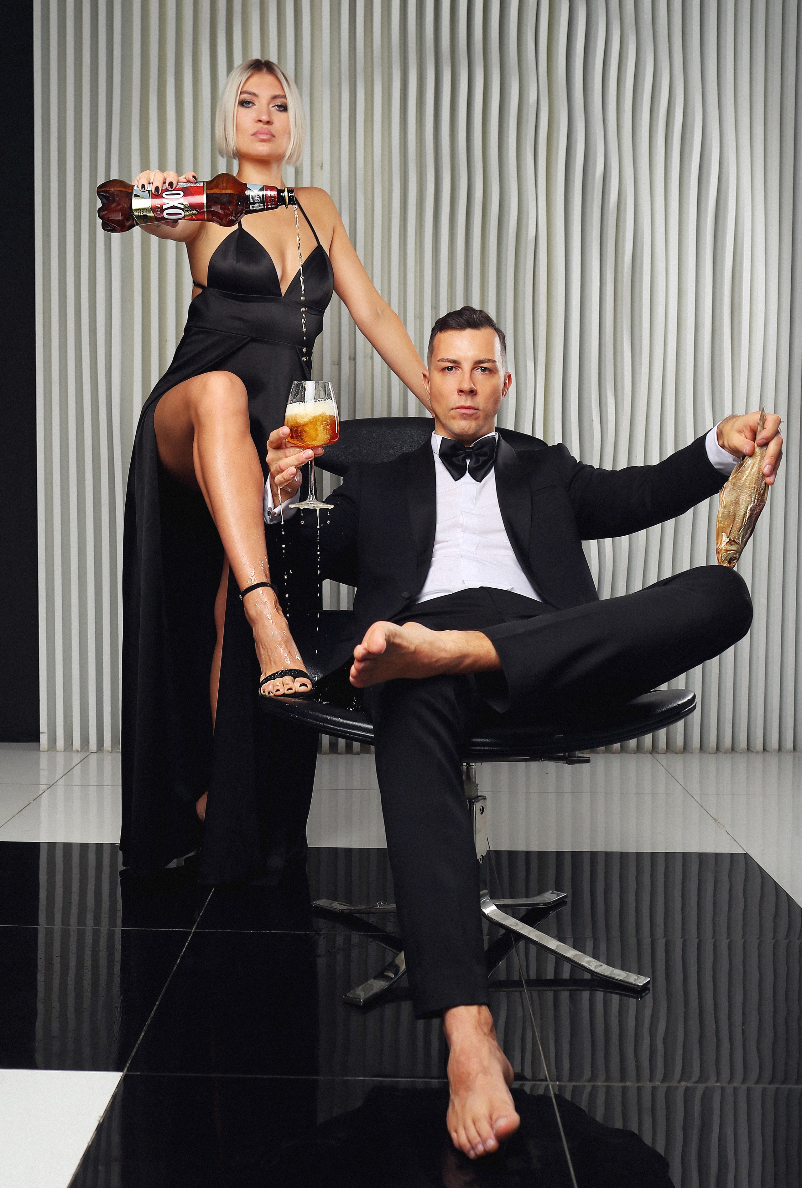 Фотоссесия - лучший подарок на Новый год. Рекламная съемка пива Охота.