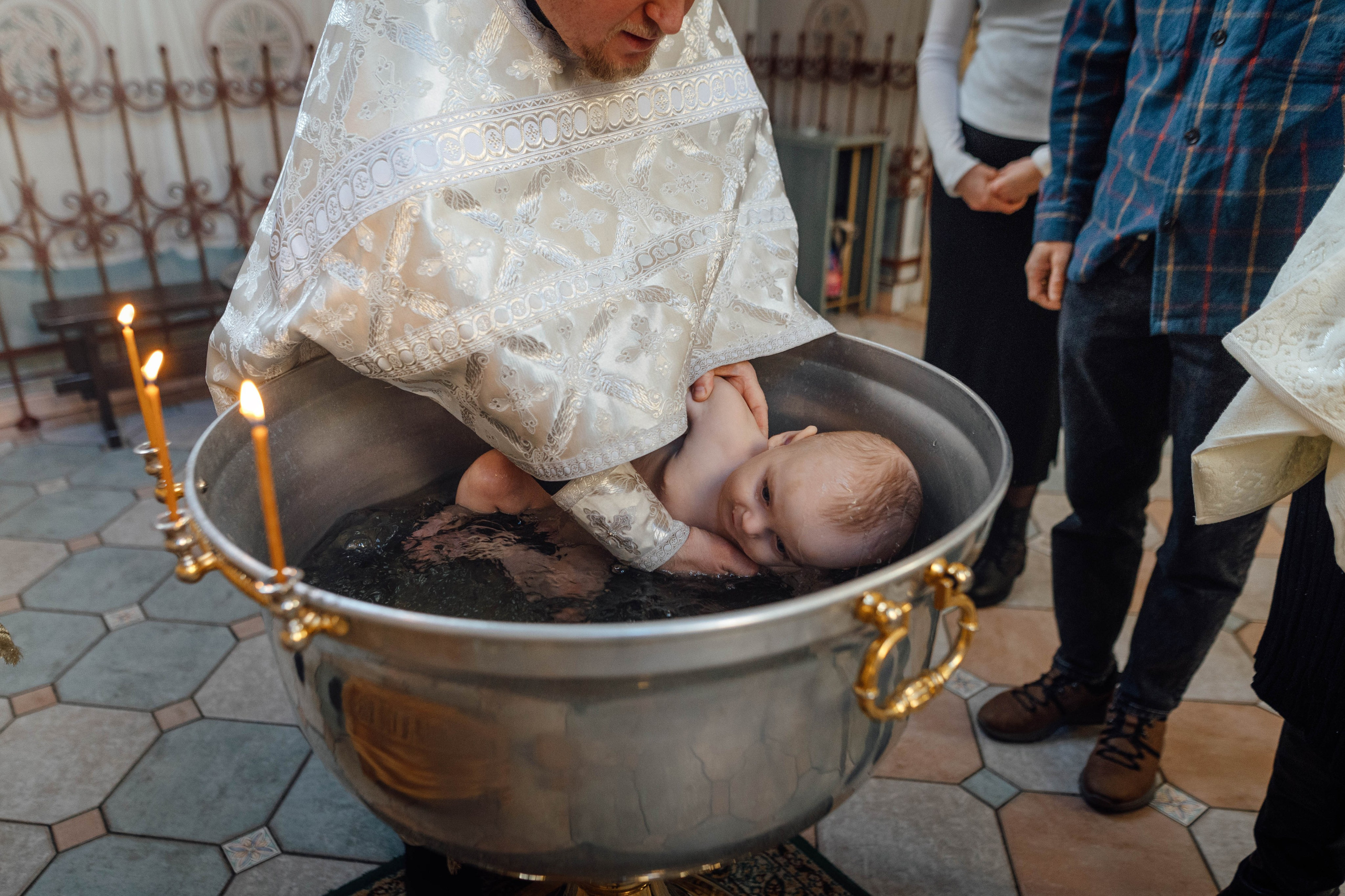 Крещение Александра, храм Иова Многострадального (Дом Милосердия), Минск, январь 2026