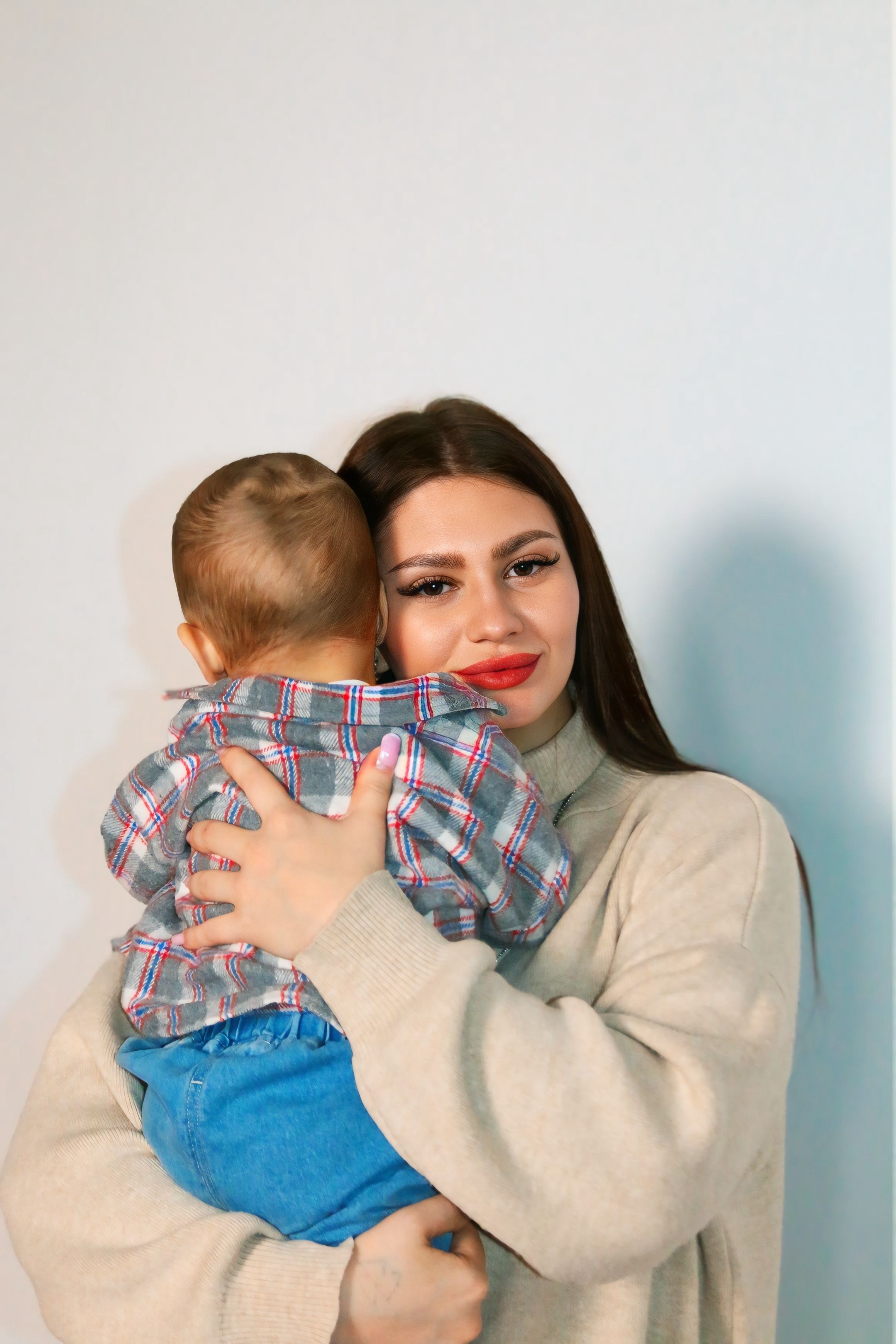 Новогодняя фотосессия мамы с сыном