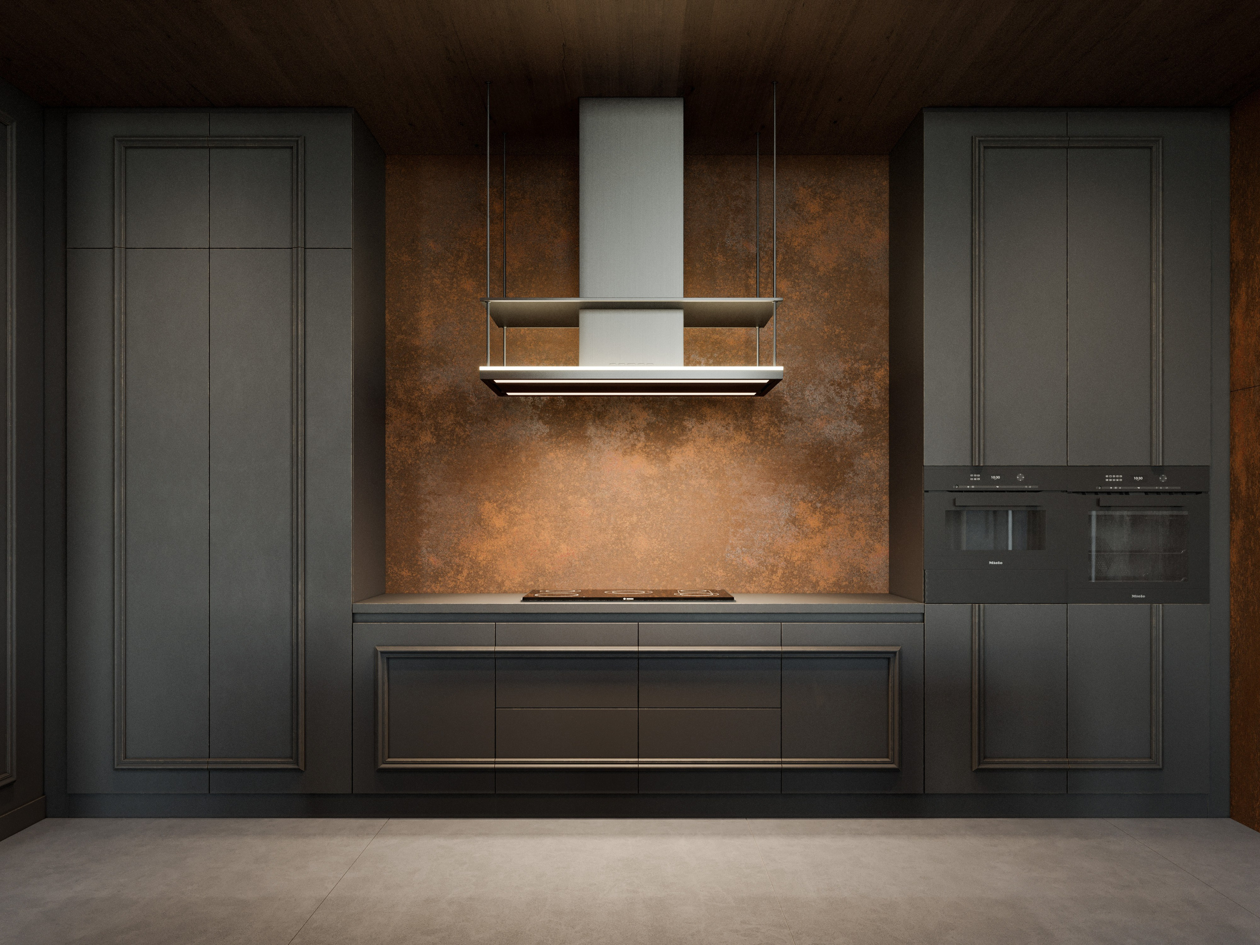 Темный Минимализм: 3D Визуализации Загородного Дома с Деревянной Отделкой. Визуализатор интерьера в Москве | Брагин Кирилл