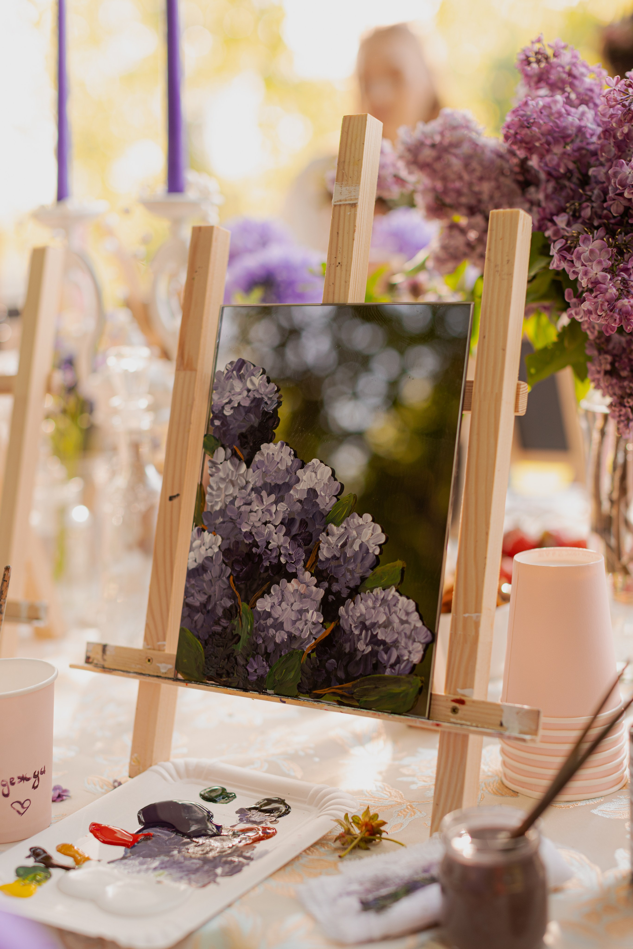 Мк Сирень на зеркале (девичник в парке). Анастасия Ракчеева Художник