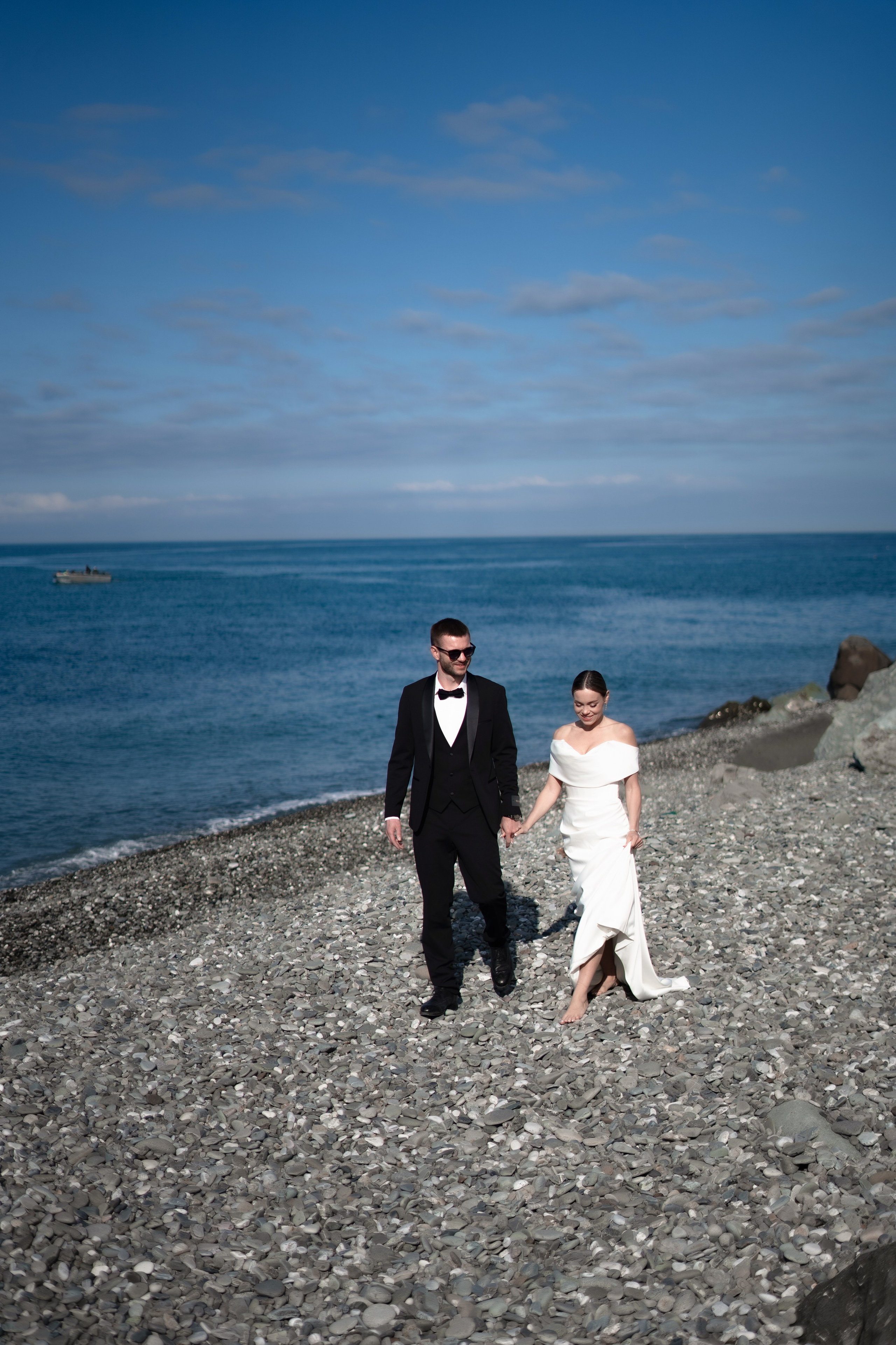 Свадебная фотосессия на берегу моря. Профессиональный Фотограф в Сочи Марина Ситкина