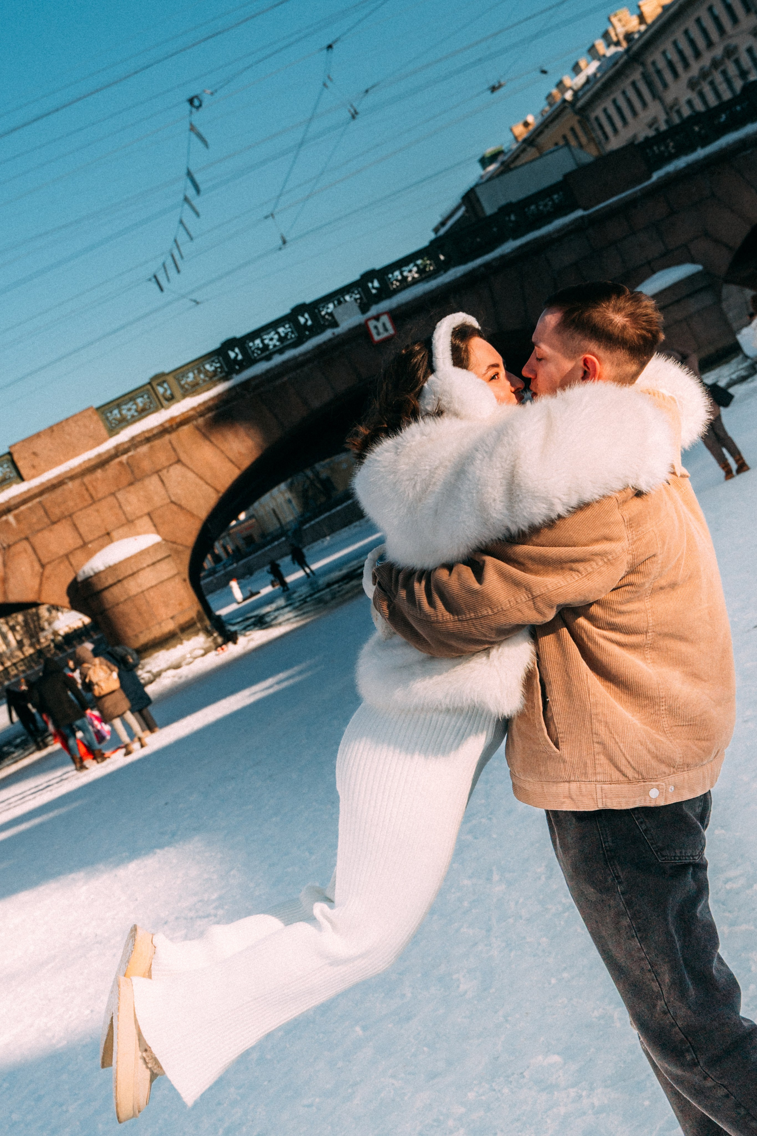 Лавстори на льду по рекам и каналам Санкт-Петербурга