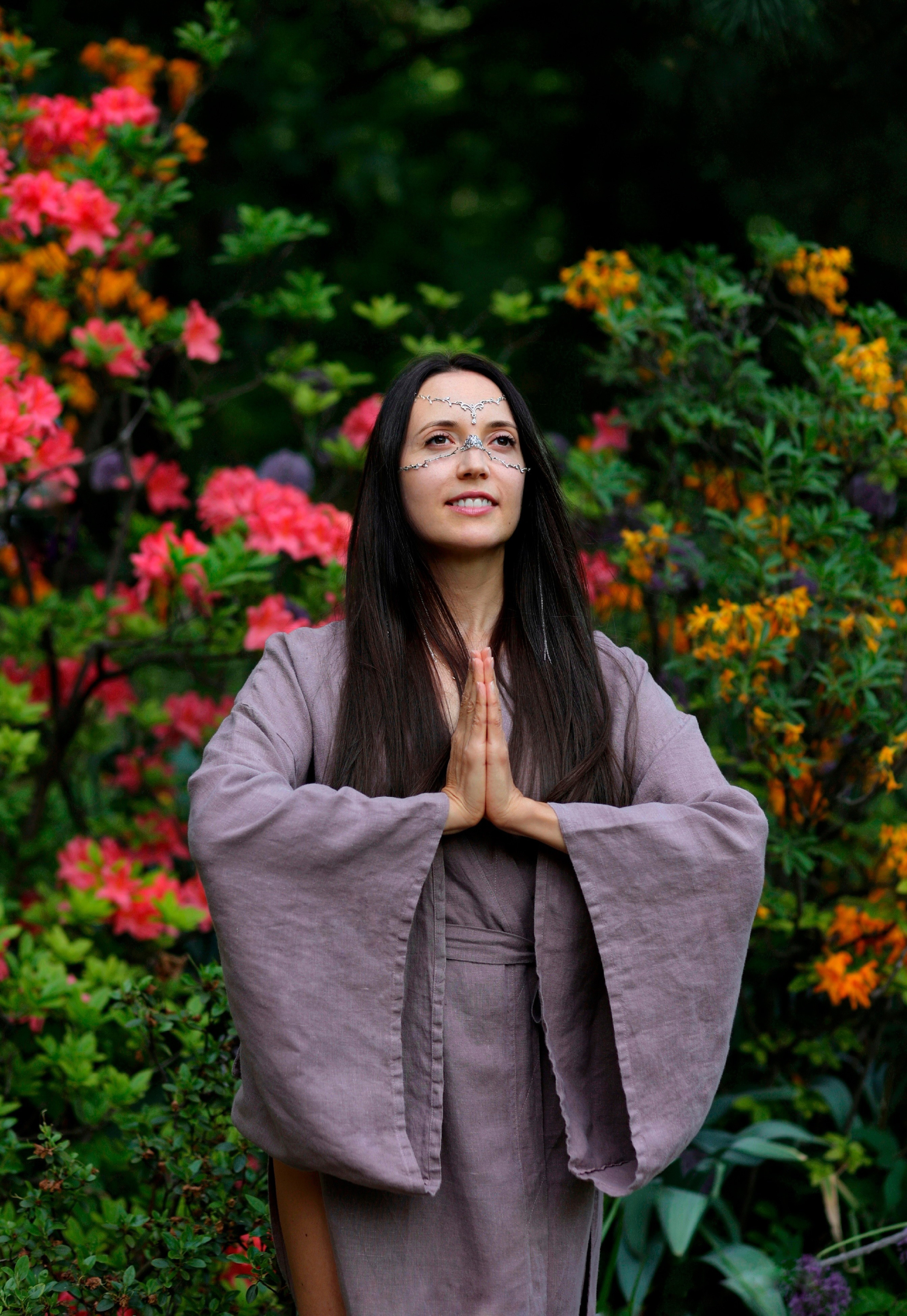 Цветение. Йога. Аптекарский огород. Портретный фотограф Москва